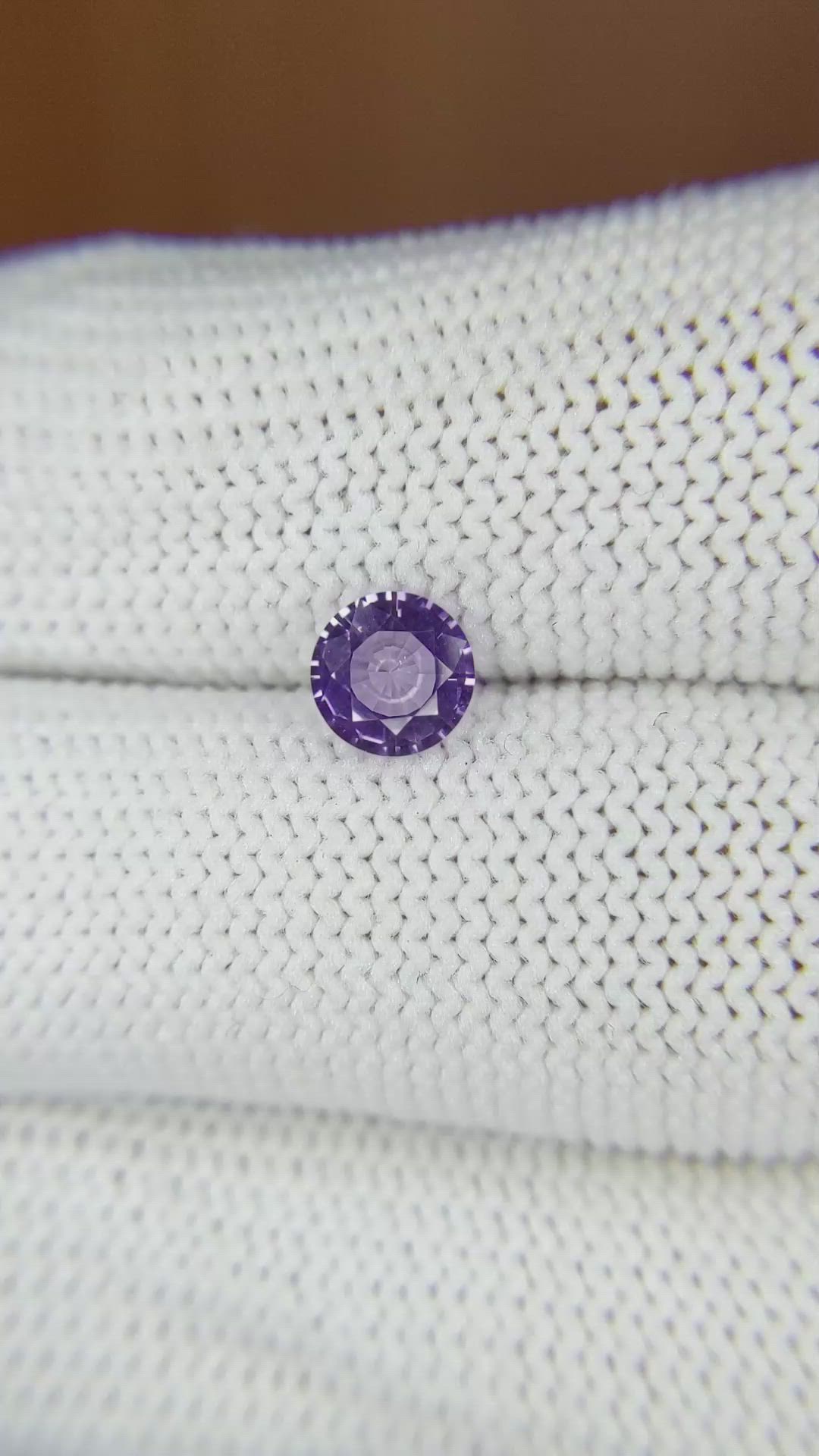 0.88 Ct. Purple Sapphire from Ceylon (Sri Lanka) Size Video