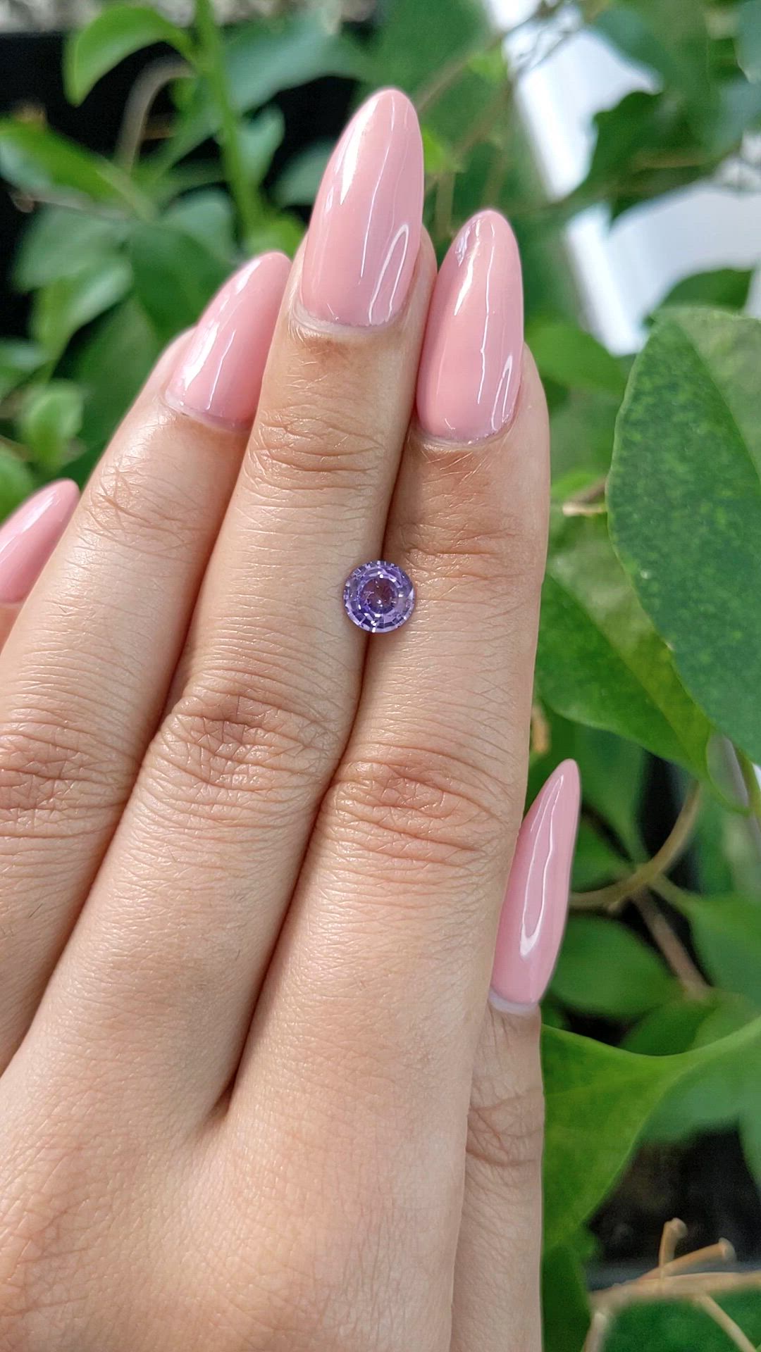 0.88 Ct. Purple Sapphire from Ceylon (Sri Lanka) Size Video