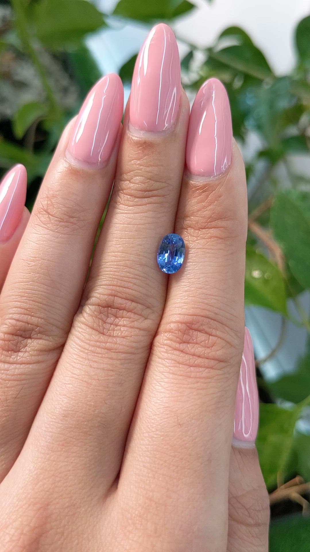 1.14 Ct. Blue Sapphire from Ceylon (Sri Lanka) Size Video