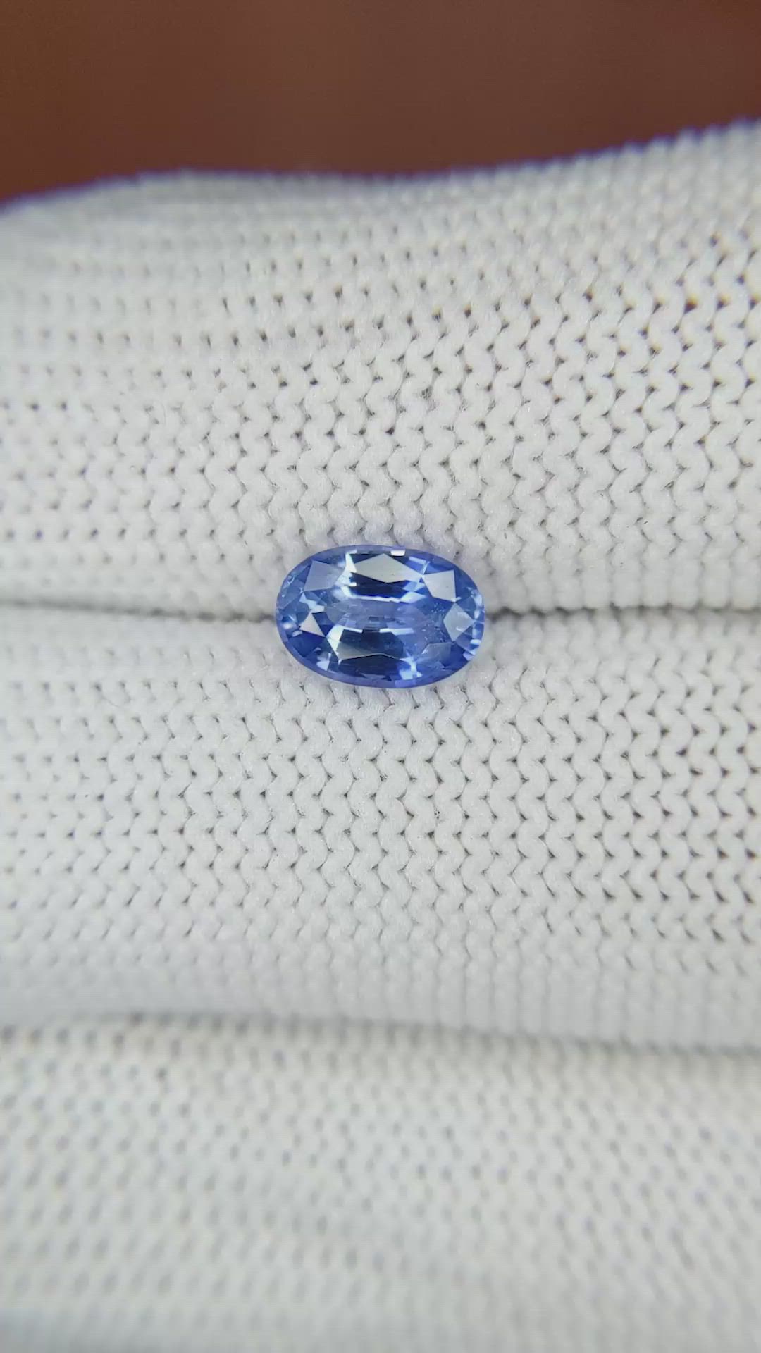 1.14 Ct. Blue Sapphire from Ceylon (Sri Lanka) Size Video