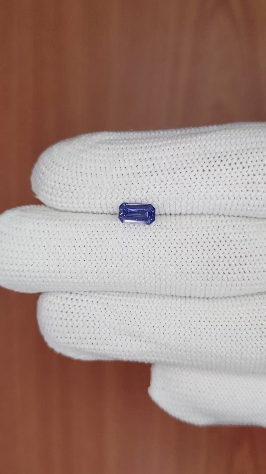 0.73 Ct. Blue Sapphire from Ceylon (Sri Lanka) Size Video