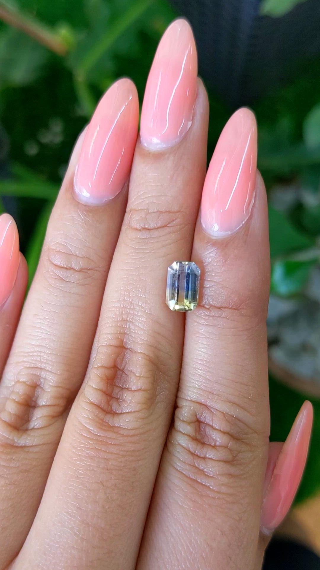 1.59 Ct. Bi Color Sapphire from Ceylon (Sri Lanka) Size Video