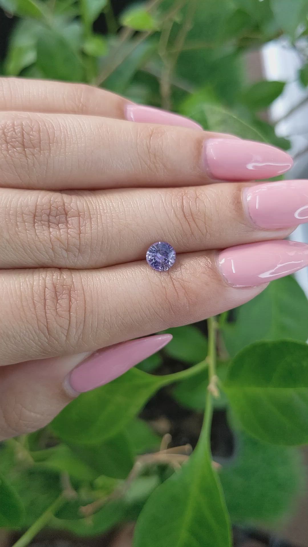 0.76 Ct. Purple Sapphire from Ceylon (Sri Lanka) Size Video