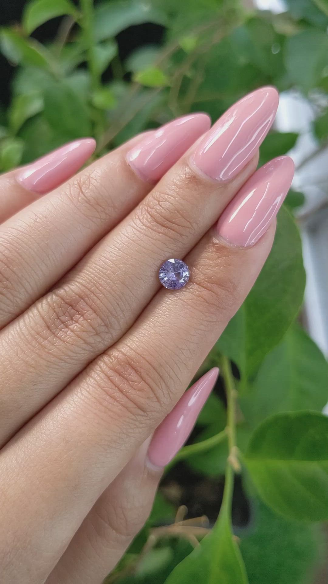 0.76 Ct. Purple Sapphire from Ceylon (Sri Lanka) Size Video