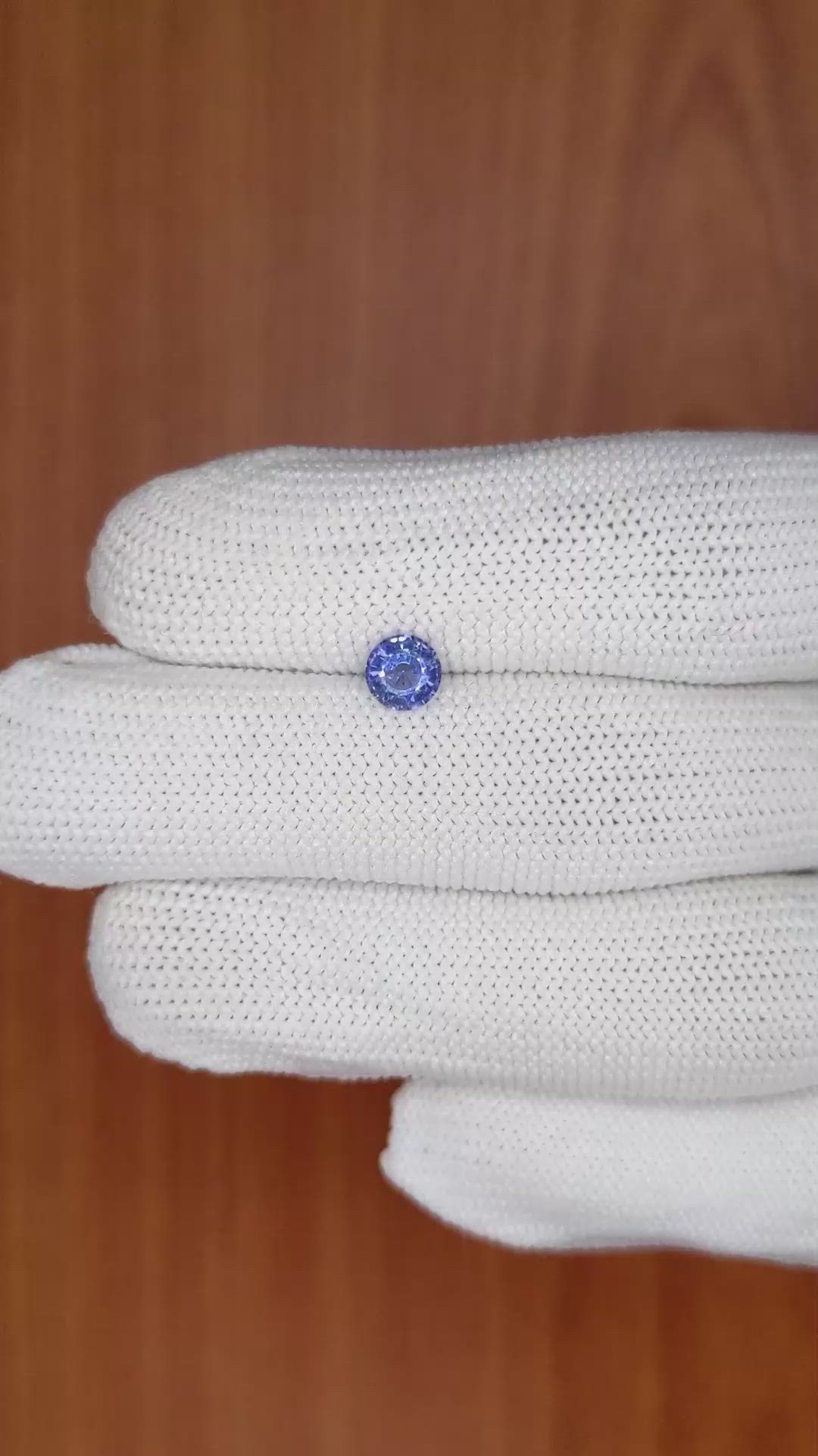 0.67 Ct. Blue Sapphire from Ceylon (Sri Lanka) Size Video