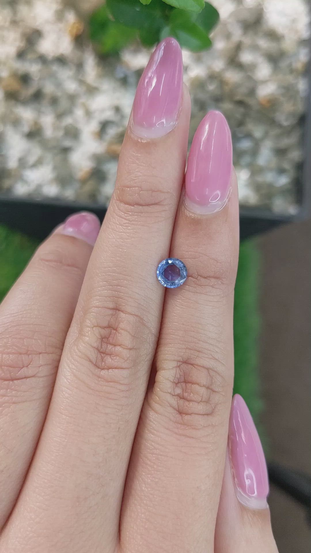 0.64 Ct. Blue Sapphire from Ceylon (Sri Lanka) Size Video