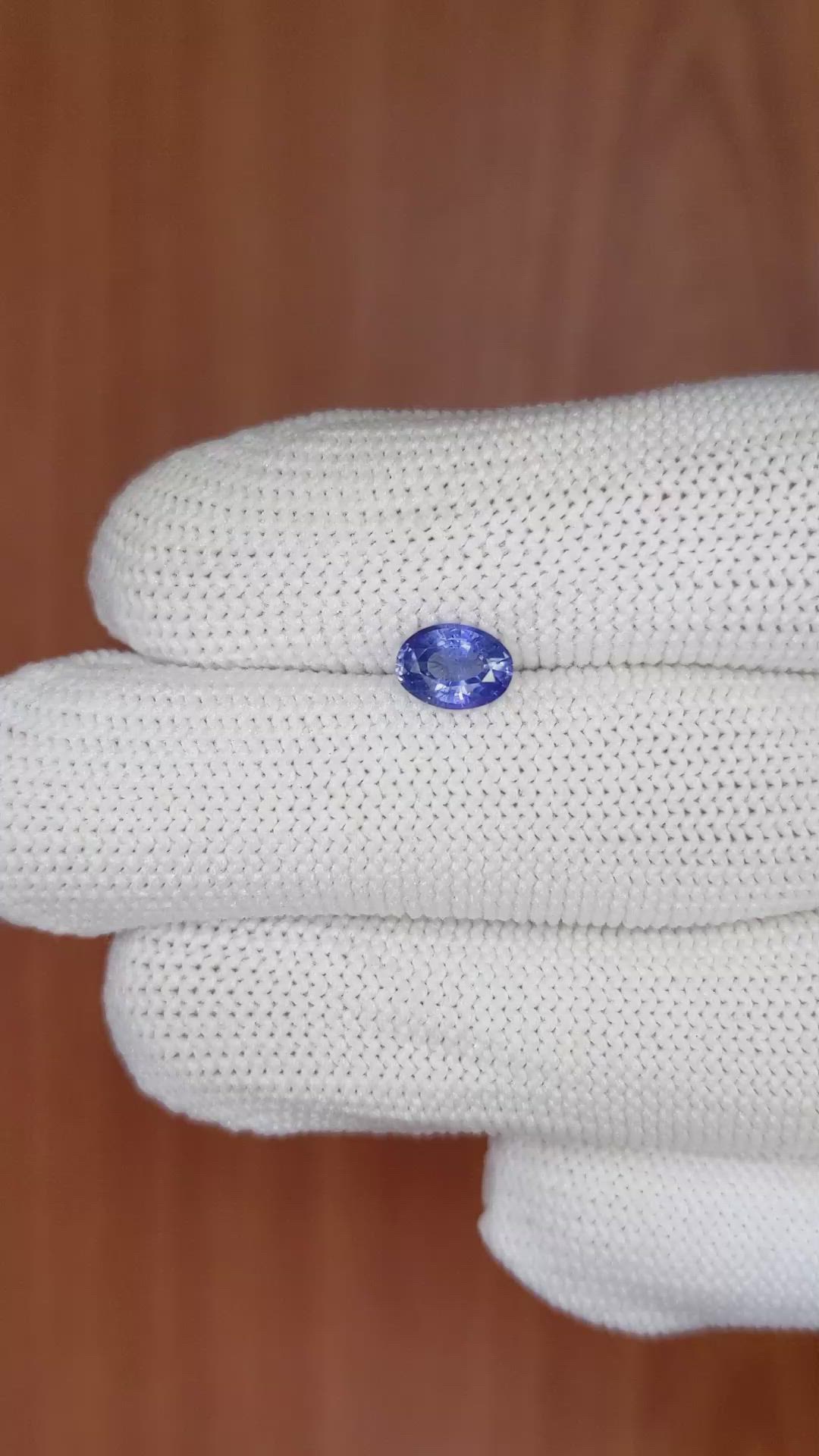 0.84 Ct. Blue Sapphire from Ceylon (Sri Lanka) Size Video