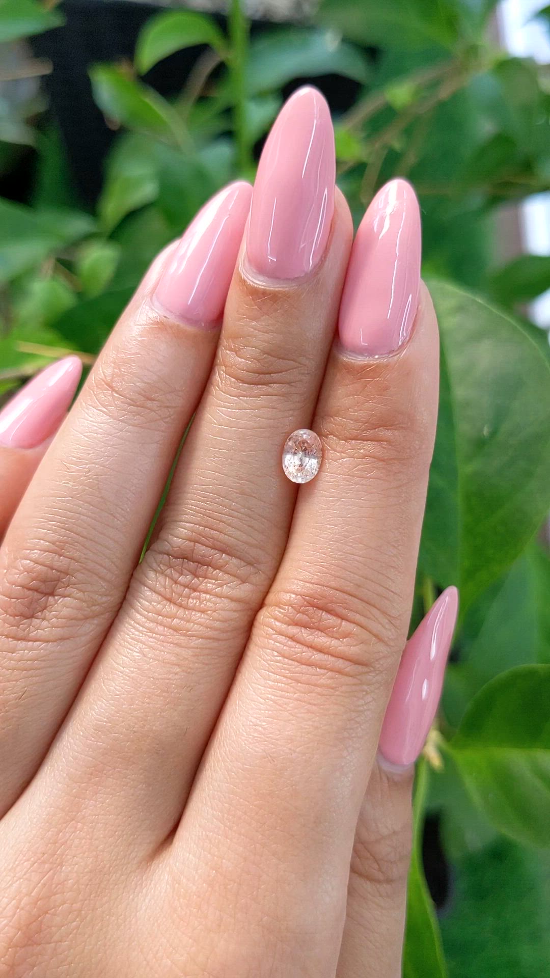 0.78 Ct. Peach Sapphire from Ceylon (Sri Lanka) Size Video