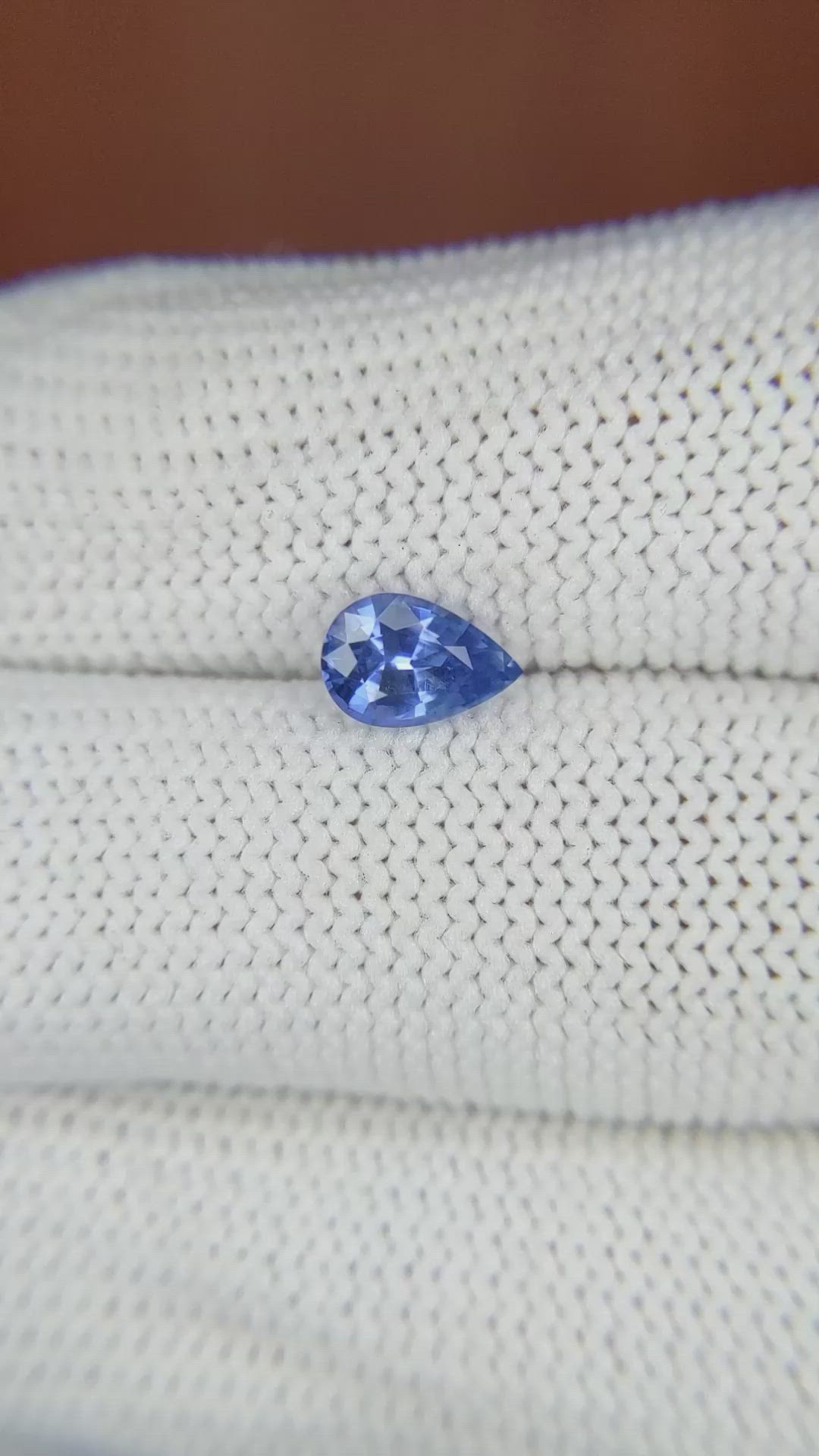 0.84 Ct. Blue Sapphire from Ceylon (Sri Lanka) Size Video