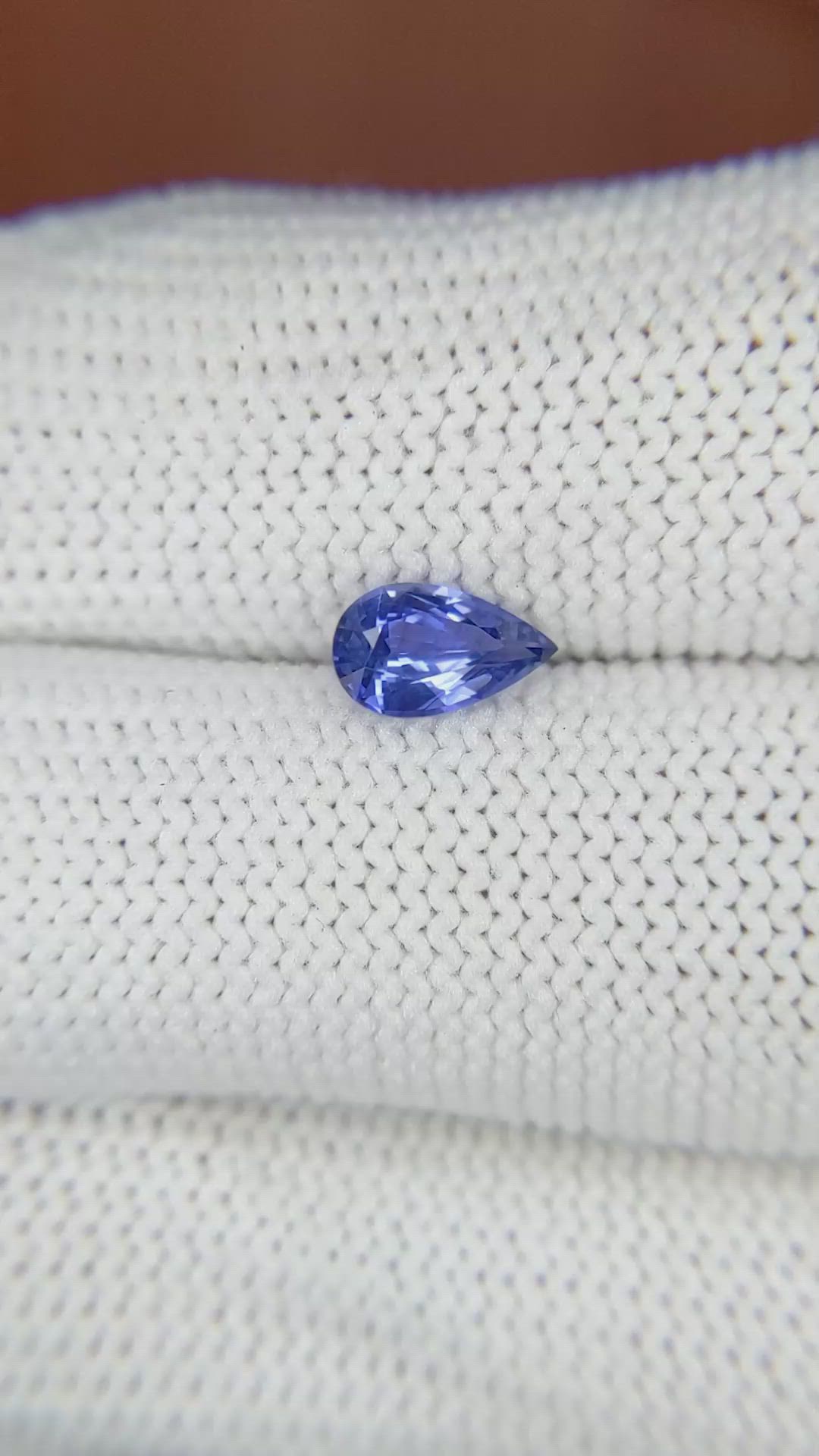 0.74 Ct. Blue Sapphire from Ceylon (Sri Lanka) Size Video
