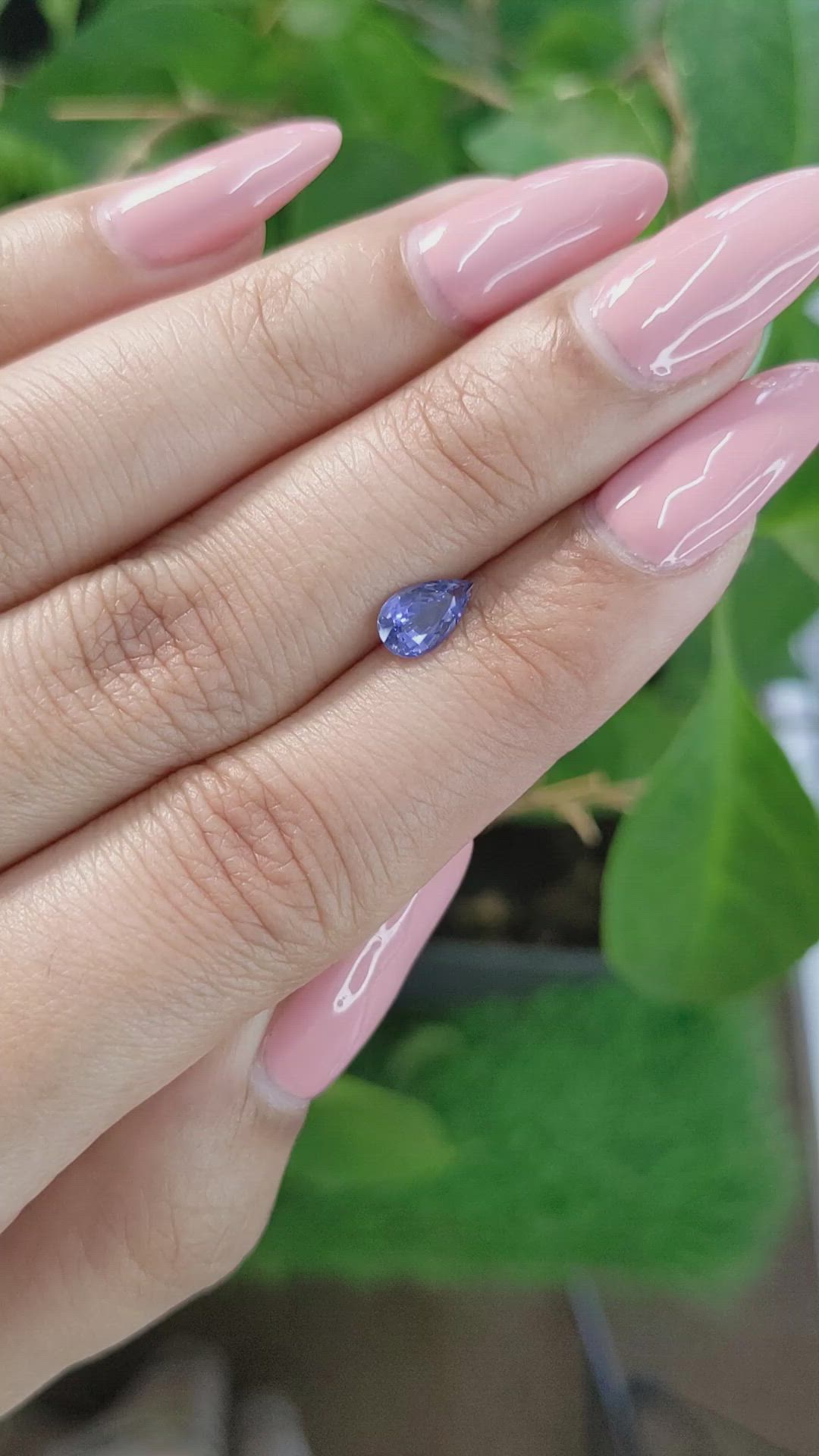 0.74 Ct. Blue Sapphire from Ceylon (Sri Lanka) Size Video