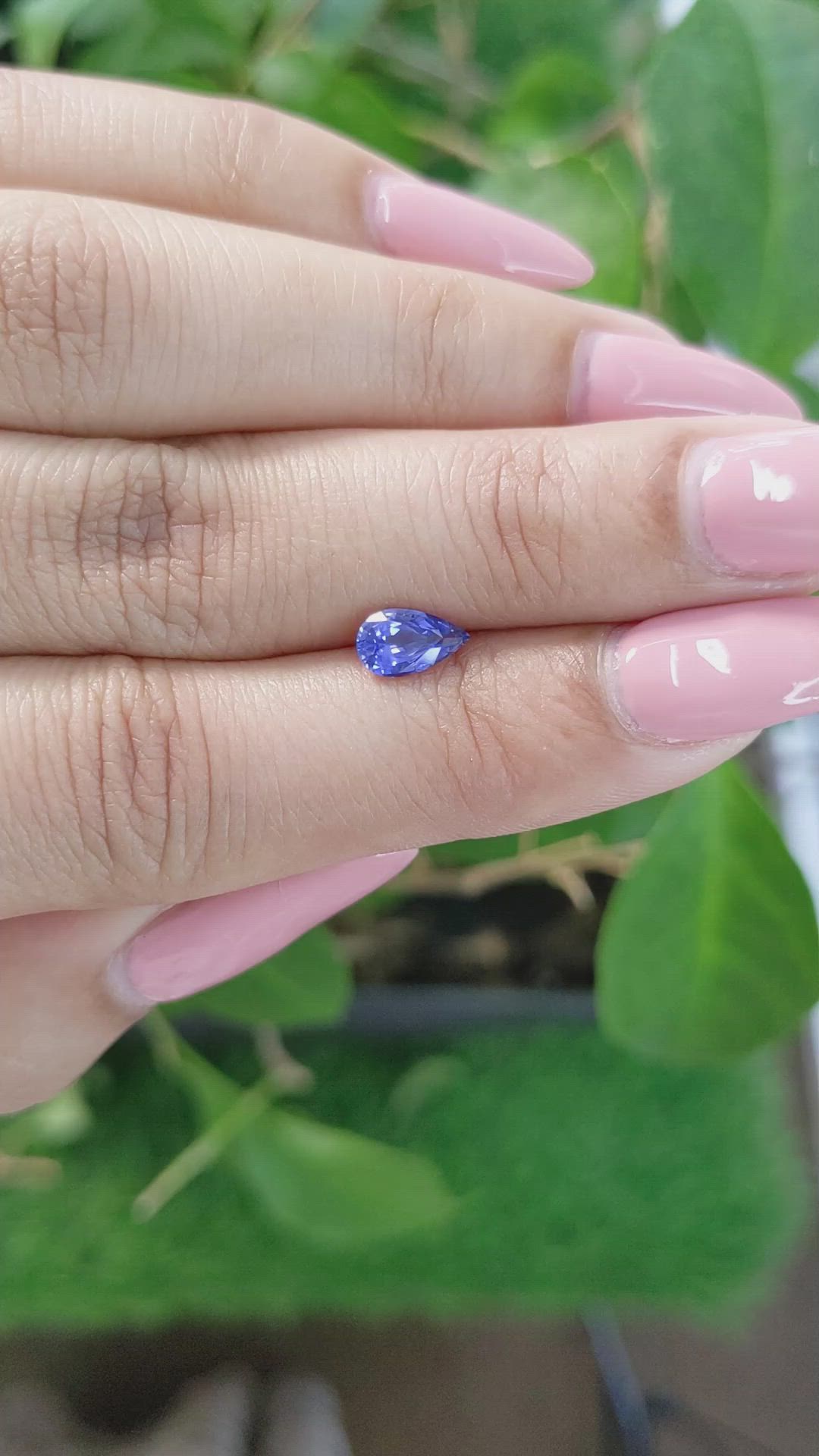 0.74 Ct. Blue Sapphire from Ceylon (Sri Lanka) Size Video