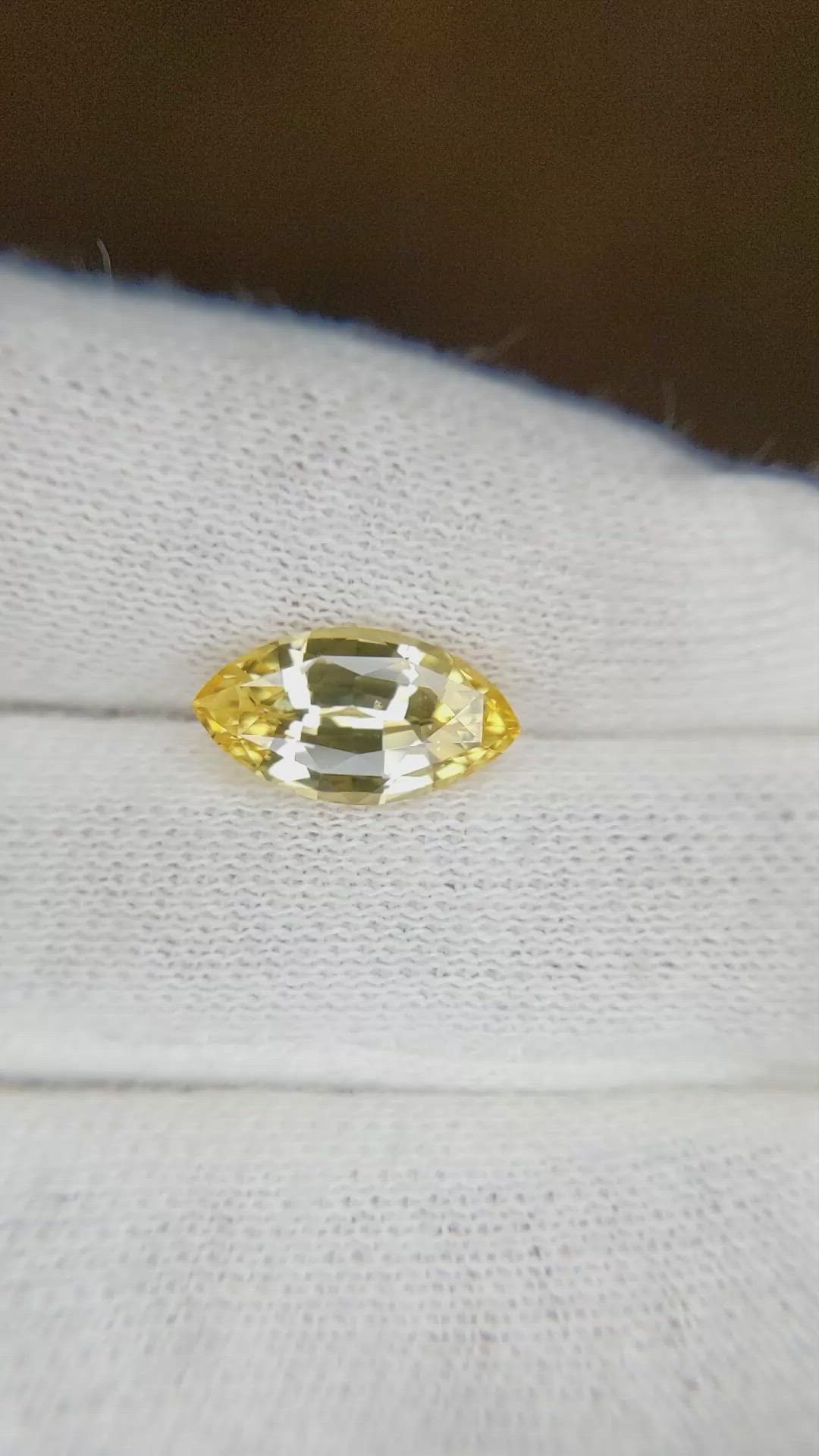 2.58 Ct. Yellow Sapphire from Ceylon (Sri Lanka) Size Video