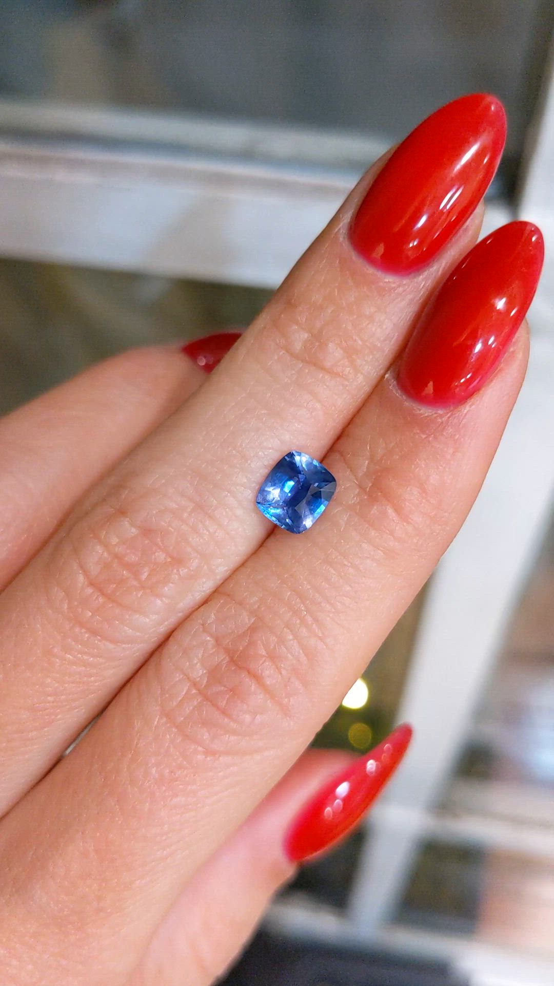 1.60 Ct. Blue Sapphire from Ceylon (Sri Lanka) Size Video