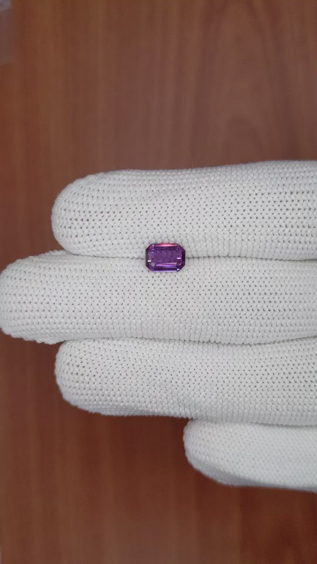 1.08 Ct. Purple Sapphire from Ceylon (Sri Lanka) Size Video
