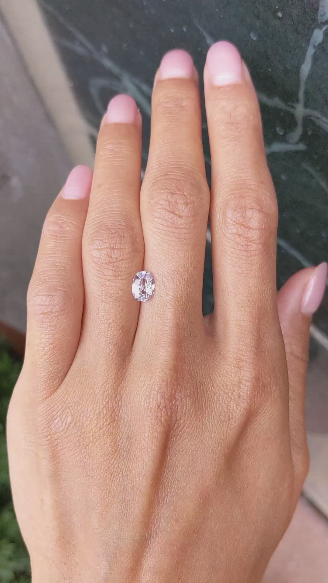 1.25 Ct. White Sapphire from Ceylon (Sri Lanka) Size Video