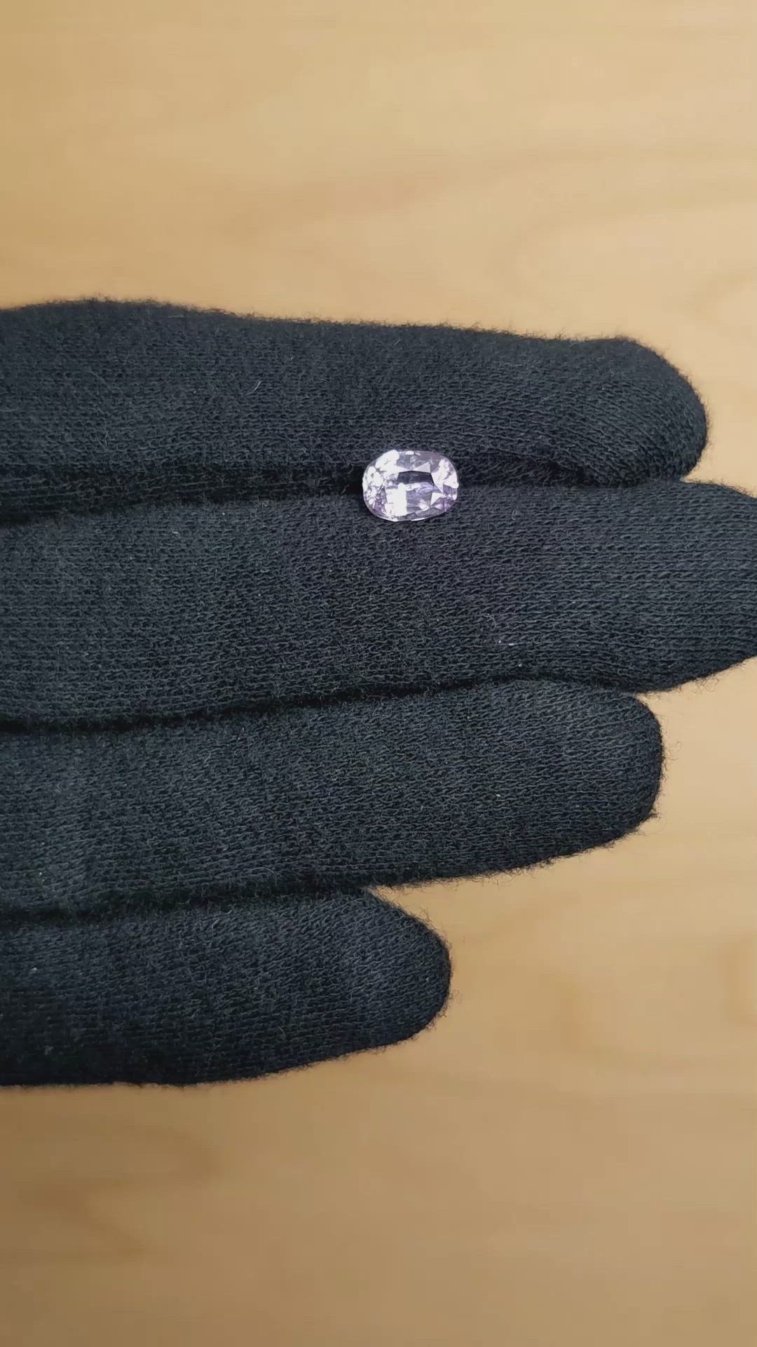 1.25 Ct. White Sapphire from Ceylon (Sri Lanka) Size Video