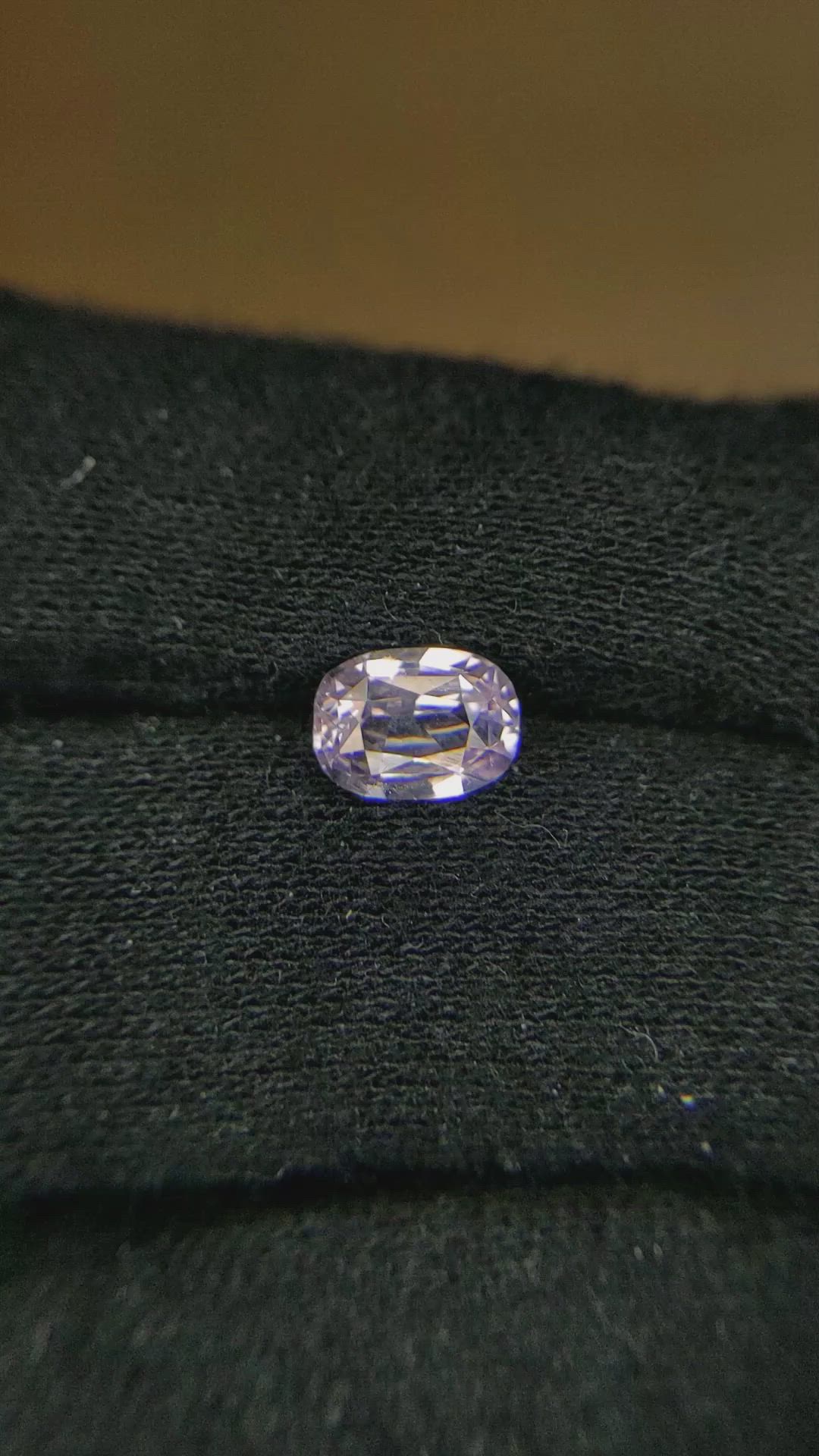 1.25 Ct. White Sapphire from Ceylon (Sri Lanka) Size Video