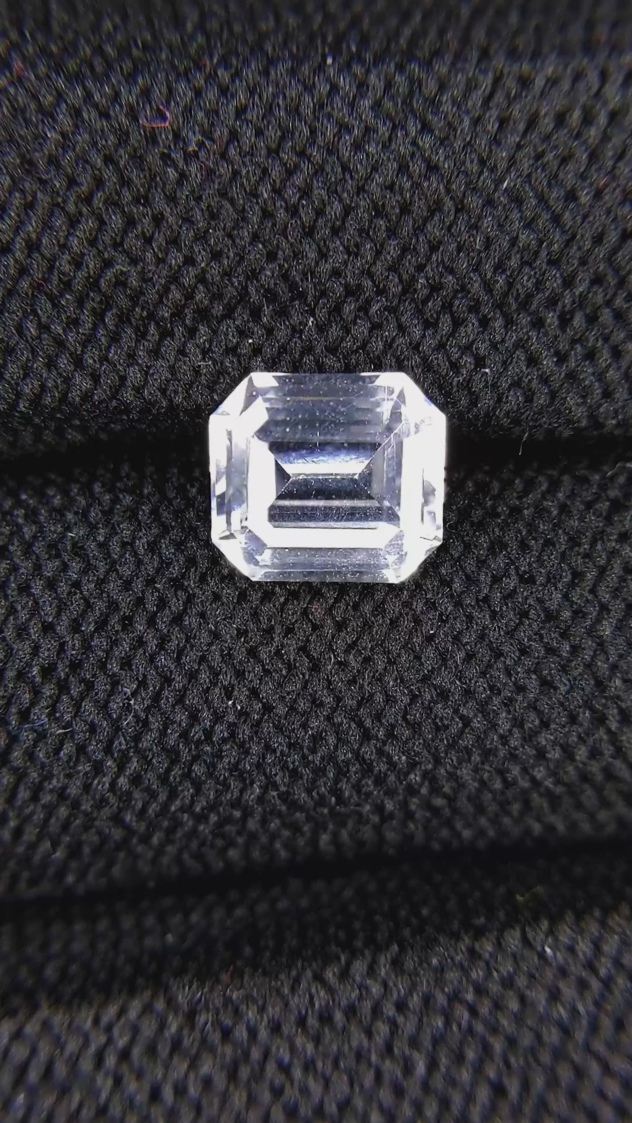 2.23 Ct. White Sapphire from Ceylon (Sri Lanka) Size Video
