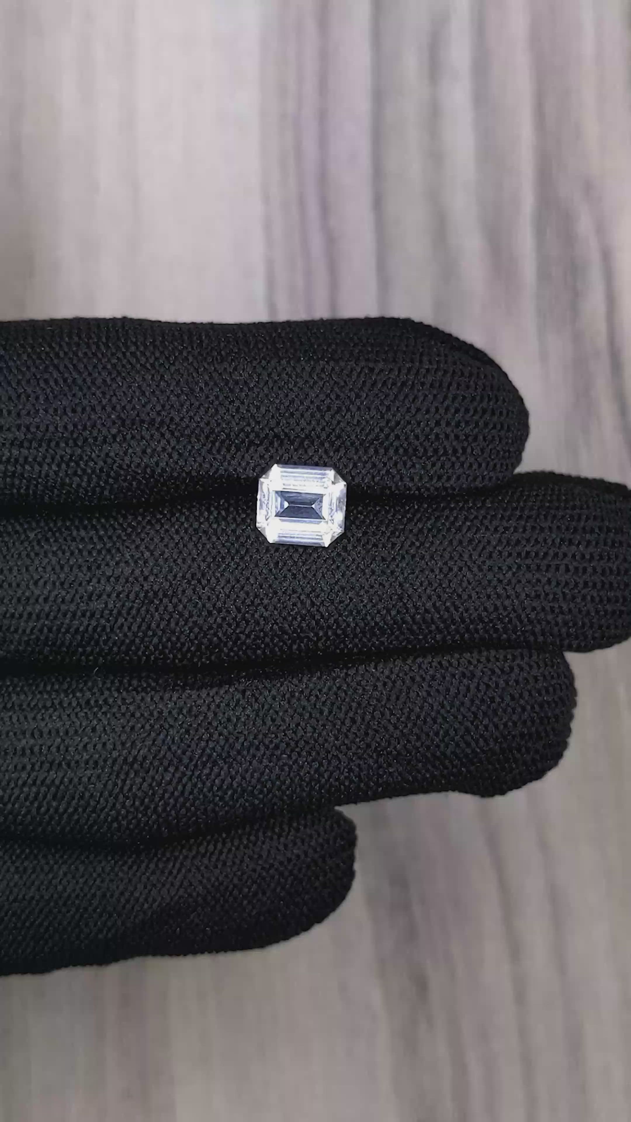 2.23 Ct. White Sapphire from Ceylon (Sri Lanka) Size Video