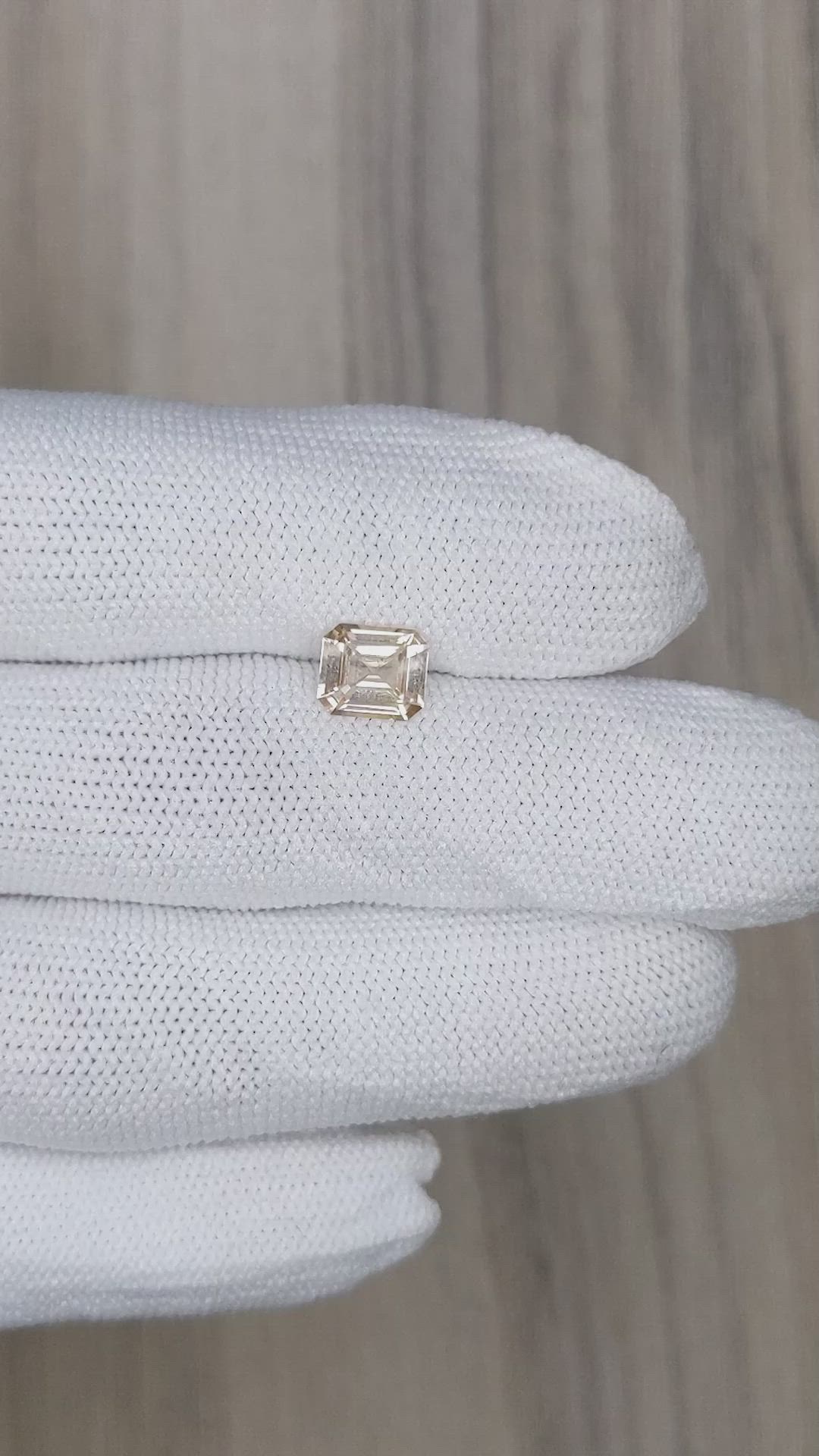 1.58 Ct. Peach Sapphire from Ceylon (Sri Lanka) Size Video