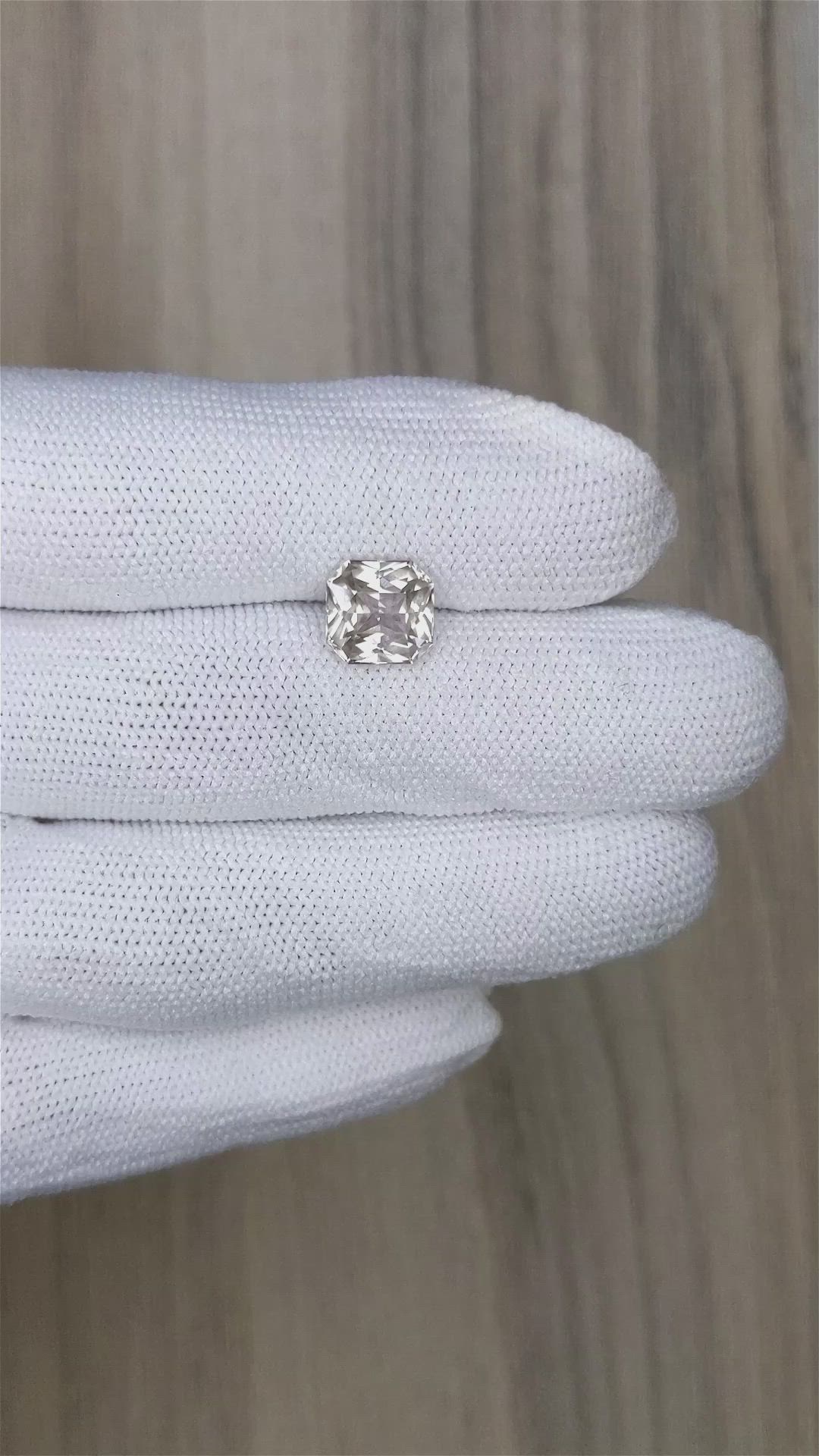 3.53 Ct. Peach Sapphire from Ceylon (Sri Lanka) Size Video