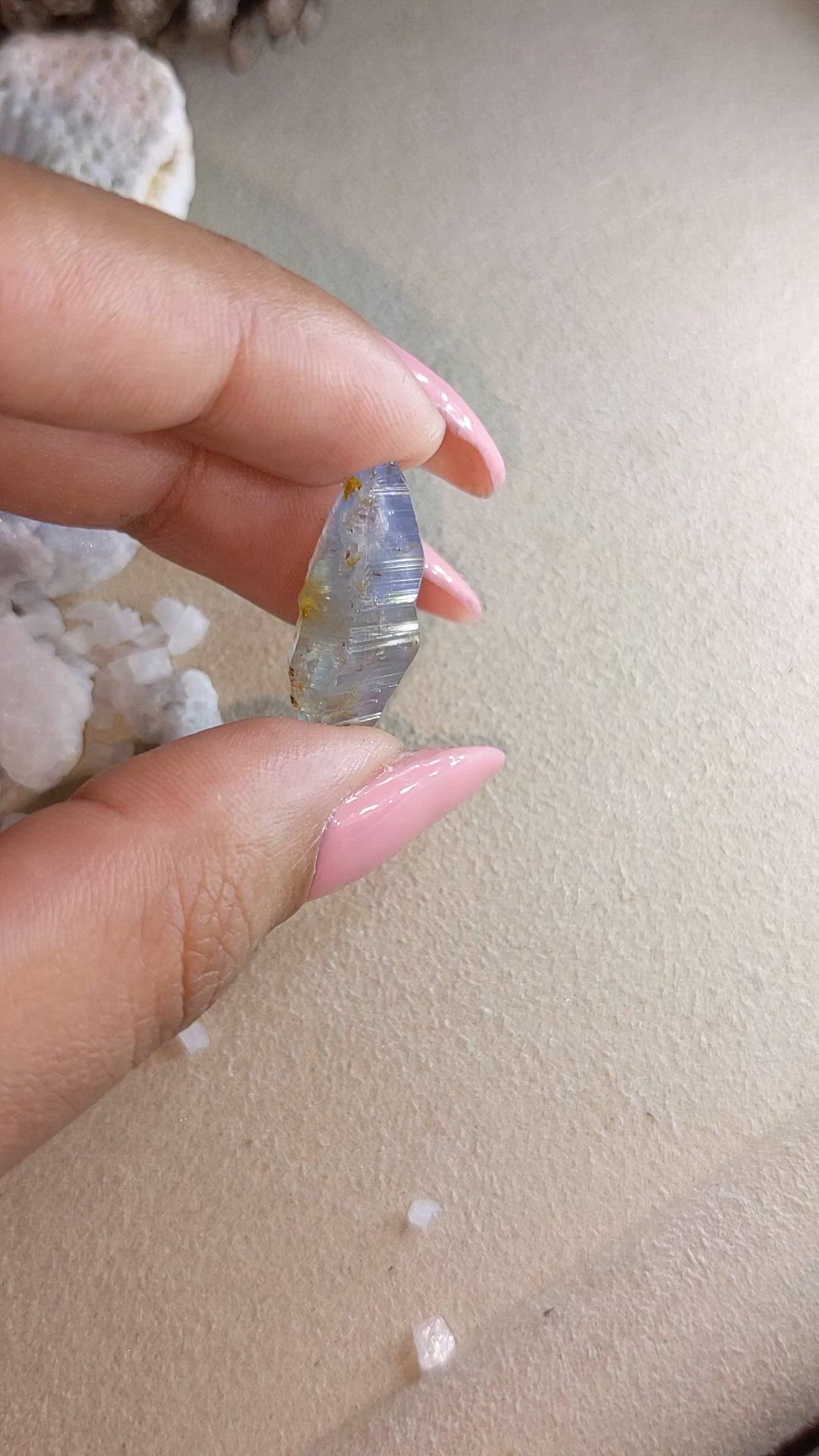 11.93 Ct. Blue Sapphire Crystal from Ceylon (Sri Lanka) Size Video