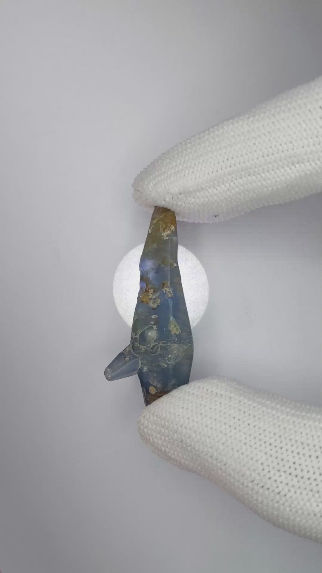 51.60 Ct. Blue Sapphire Crystal from Ceylon (Sri Lanka) Size Video