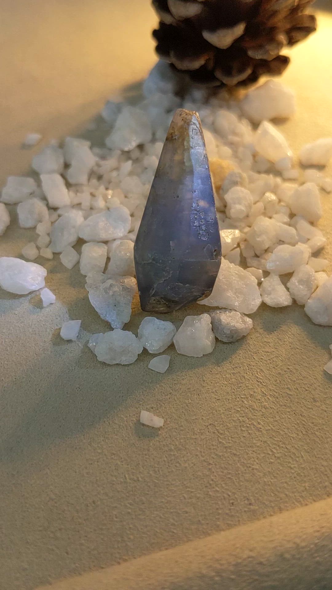 51.60 Ct. Blue Sapphire Crystal from Ceylon (Sri Lanka) Size Video