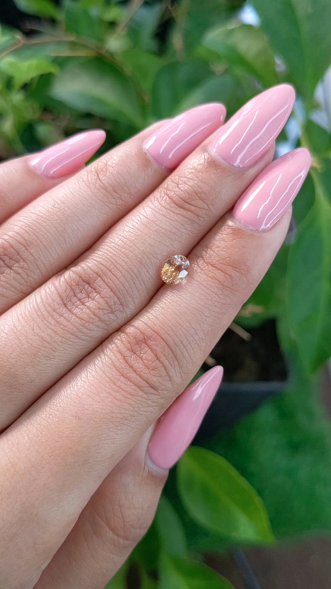 1.04 Ct. Peach Sapphire from Ceylon (Sri Lanka) Size Video
