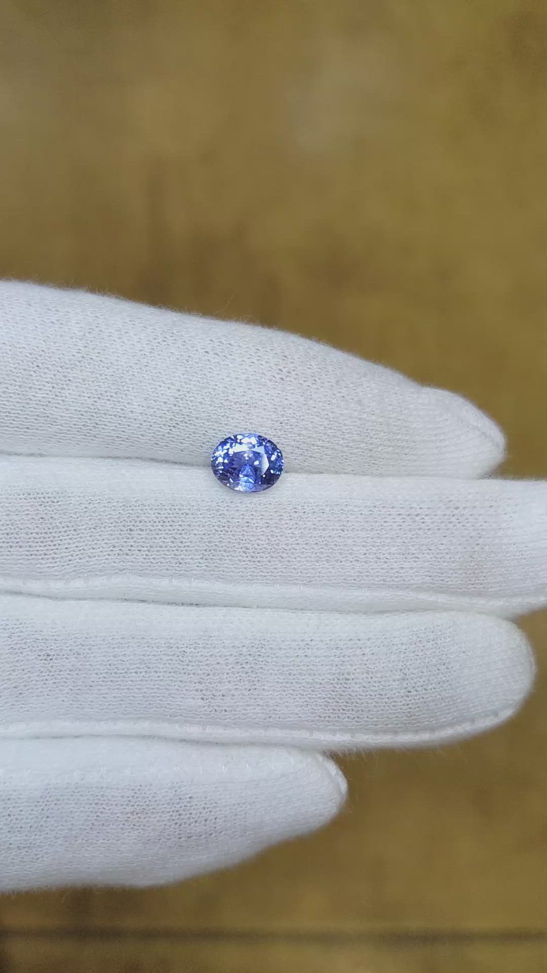 1.69 Ct. Blue Sapphire from Ceylon (Sri Lanka) Size Video