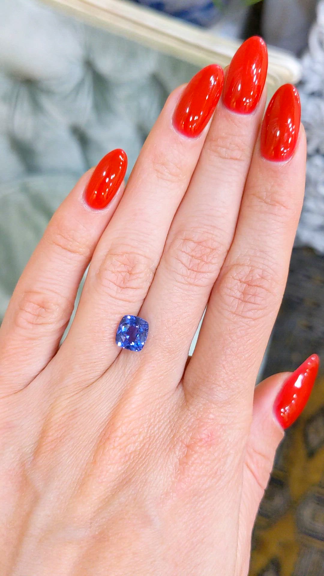 2.47 Ct. Blue Sapphire from Ceylon (Sri Lanka) Size Video