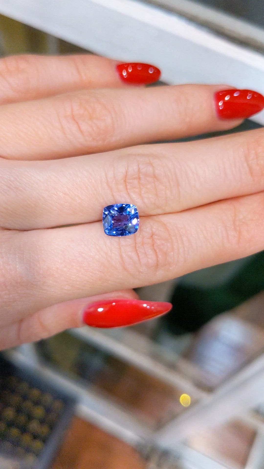 2.47 Ct. Blue Sapphire from Ceylon (Sri Lanka) Size Video