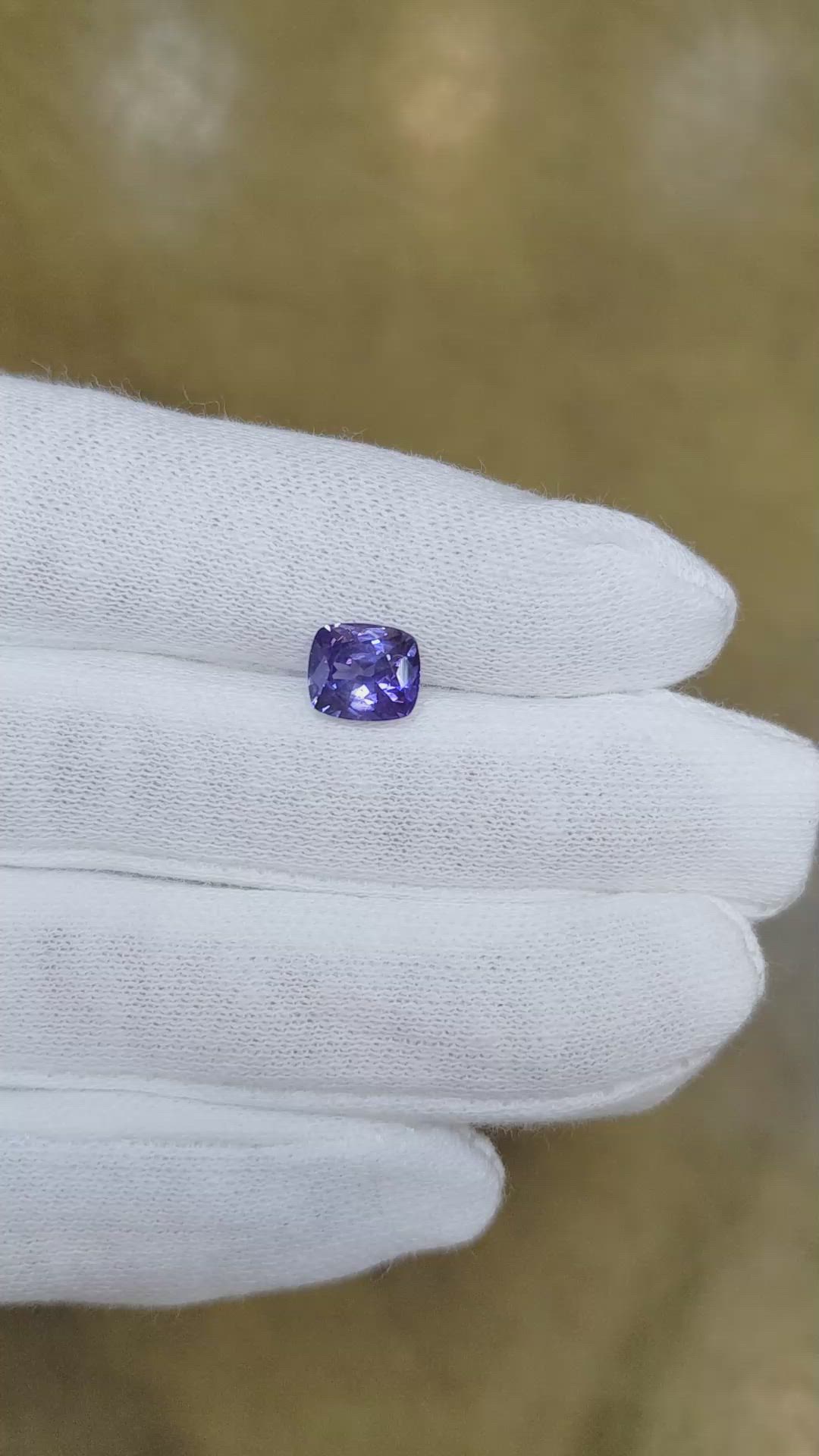 1.87 Ct. Color Change Sapphire from Ceylon (Sri Lanka) Size Video