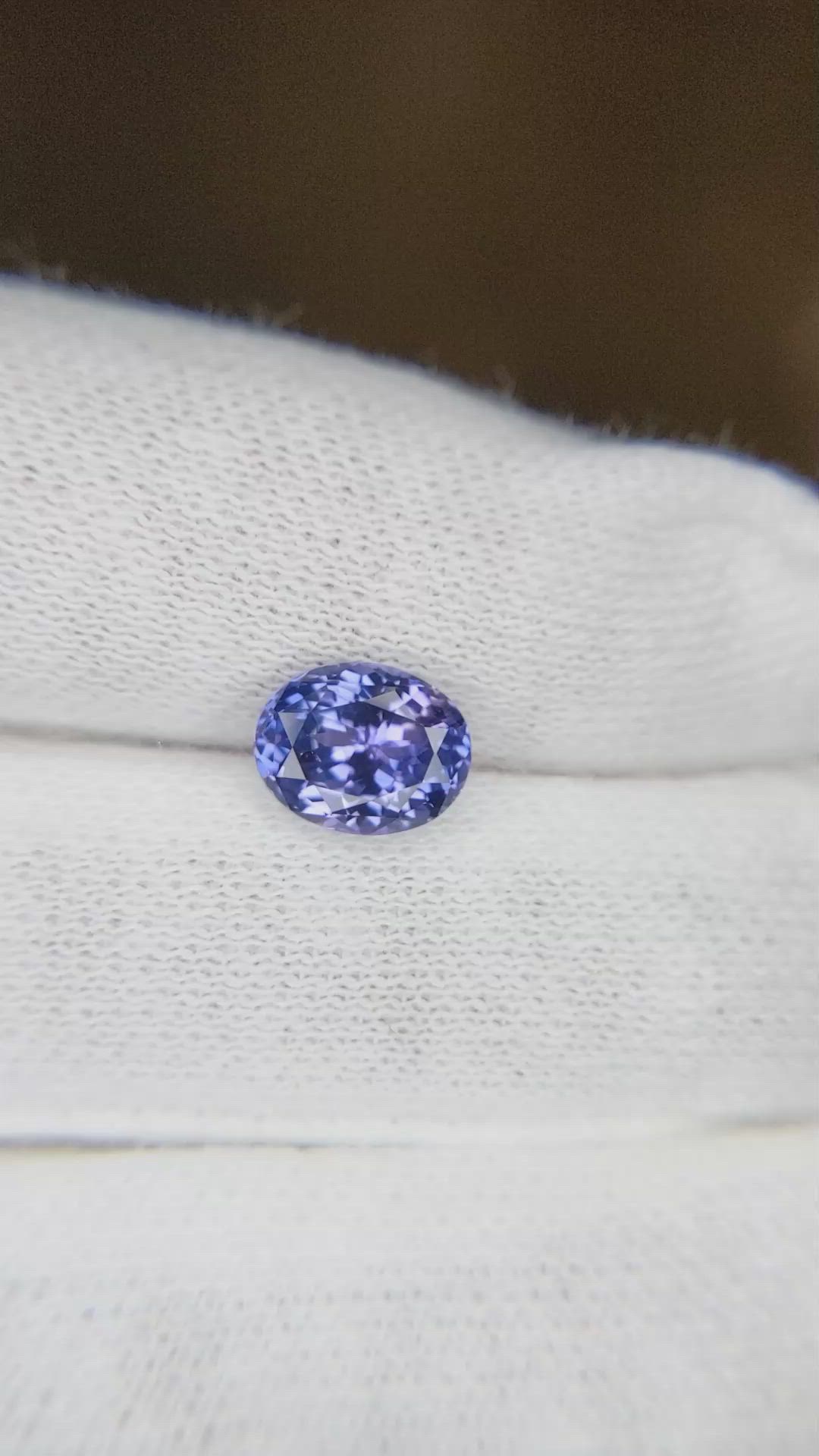 1.72 Ct. Color Change Sapphire from Ceylon (Sri Lanka) Size Video