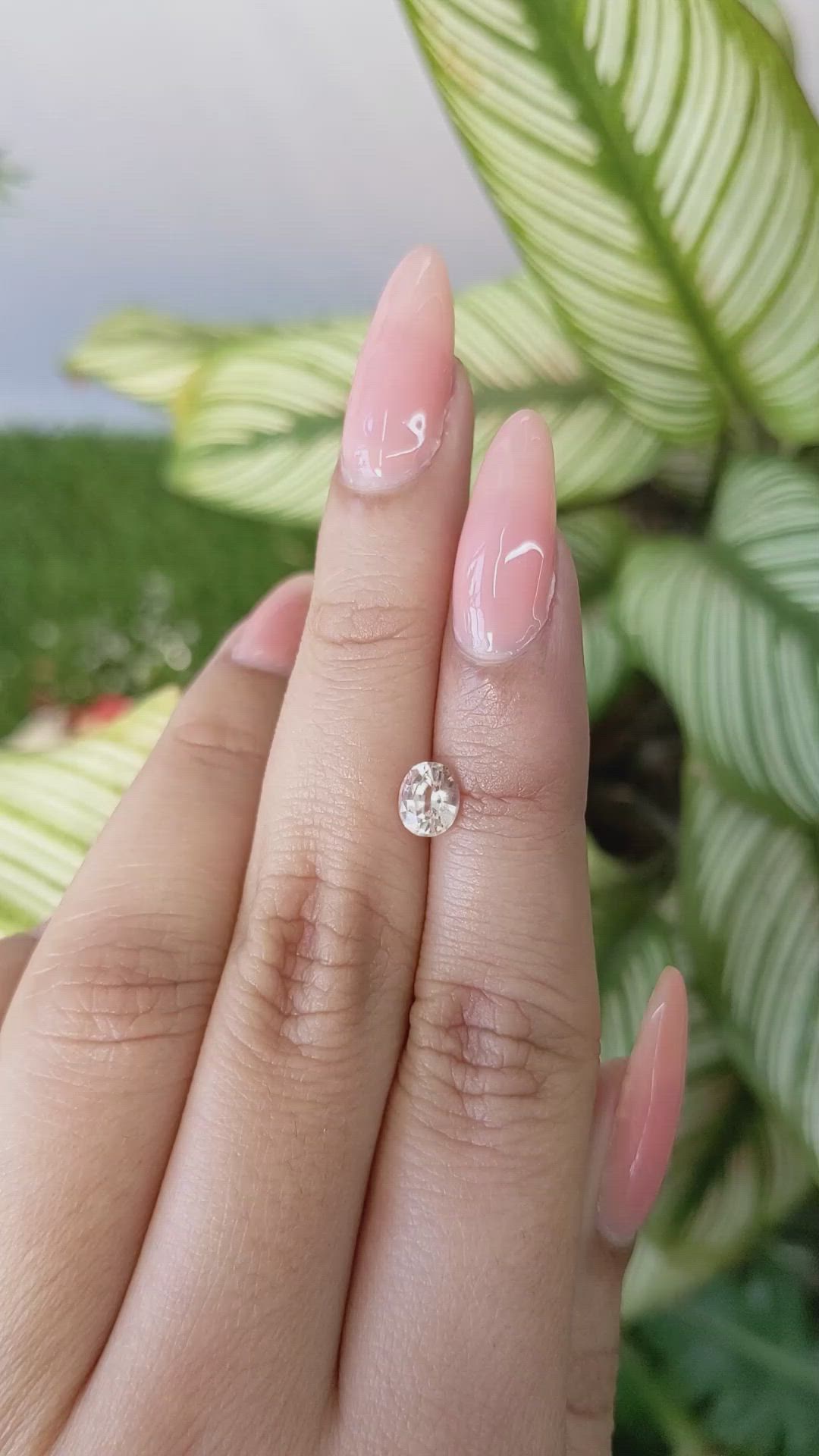 0.79 Ct. Peach Sapphire from Ceylon (Sri Lanka) Size Video
