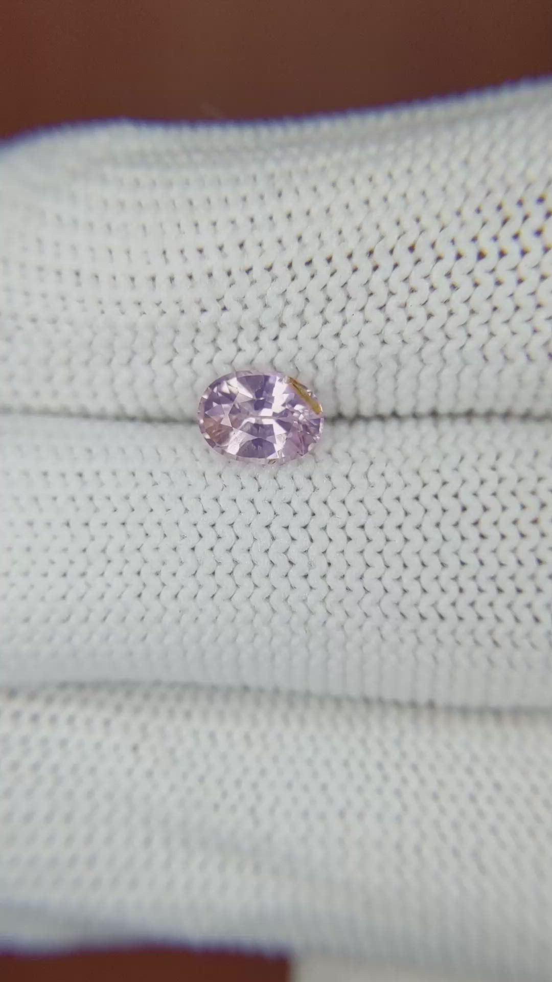 0.96 Ct. Purplish Pink Sapphire from Ceylon (Sri Lanka) Size Video