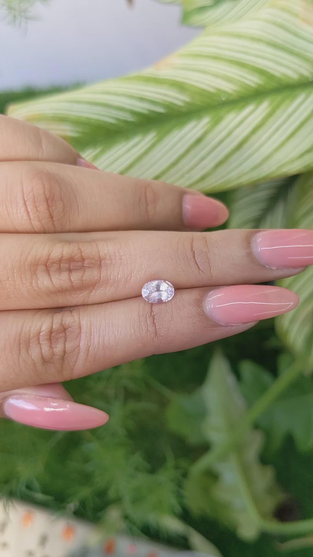 0.96 Ct. Purplish Pink Sapphire from Ceylon (Sri Lanka) Size Video