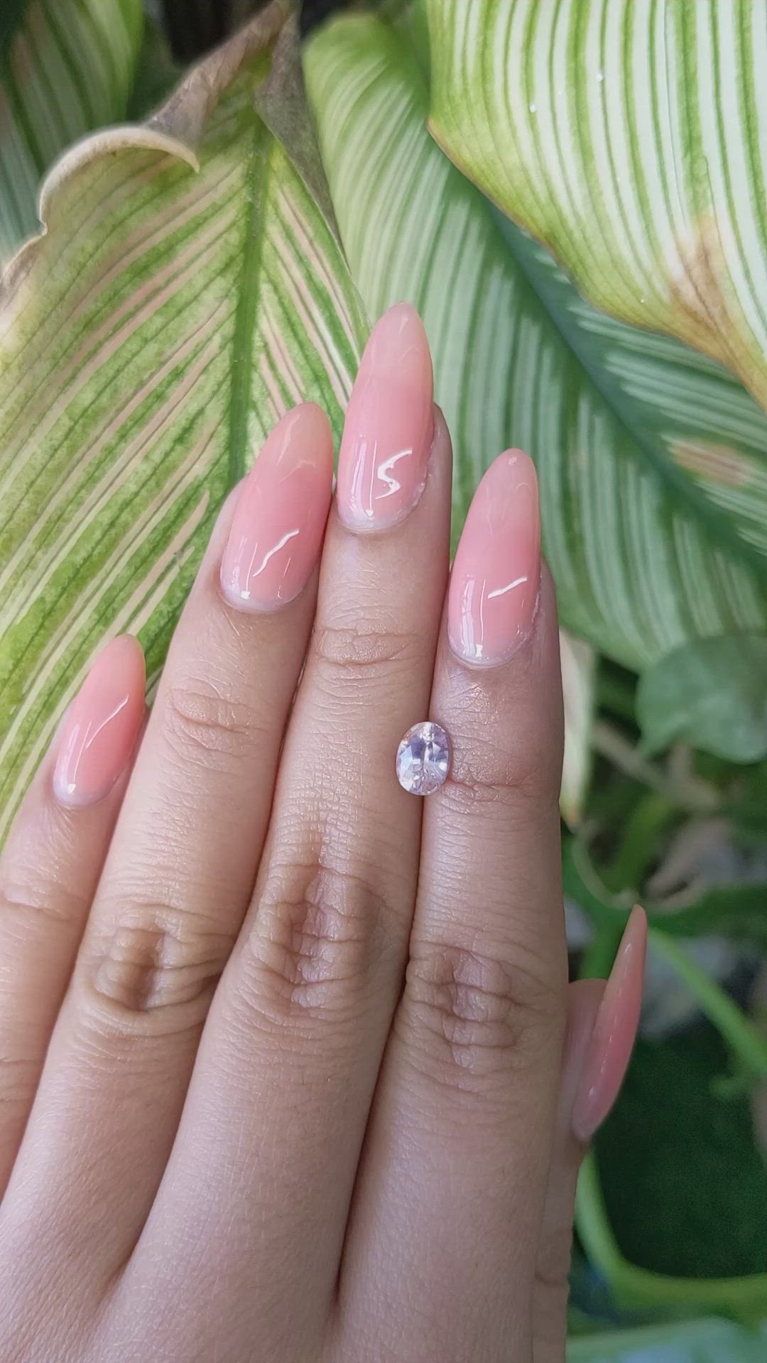 0.96 Ct. Purplish Pink Sapphire from Ceylon (Sri Lanka) Size Video