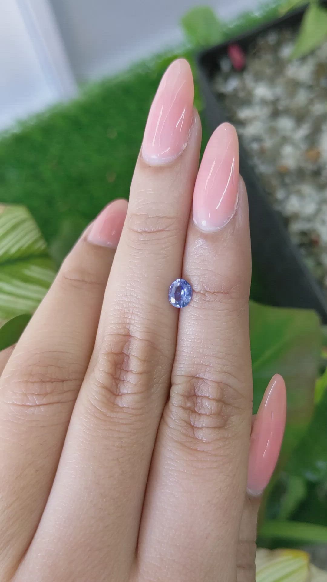0.48 Ct. Blue Sapphire from Ceylon (Sri Lanka) Size Video