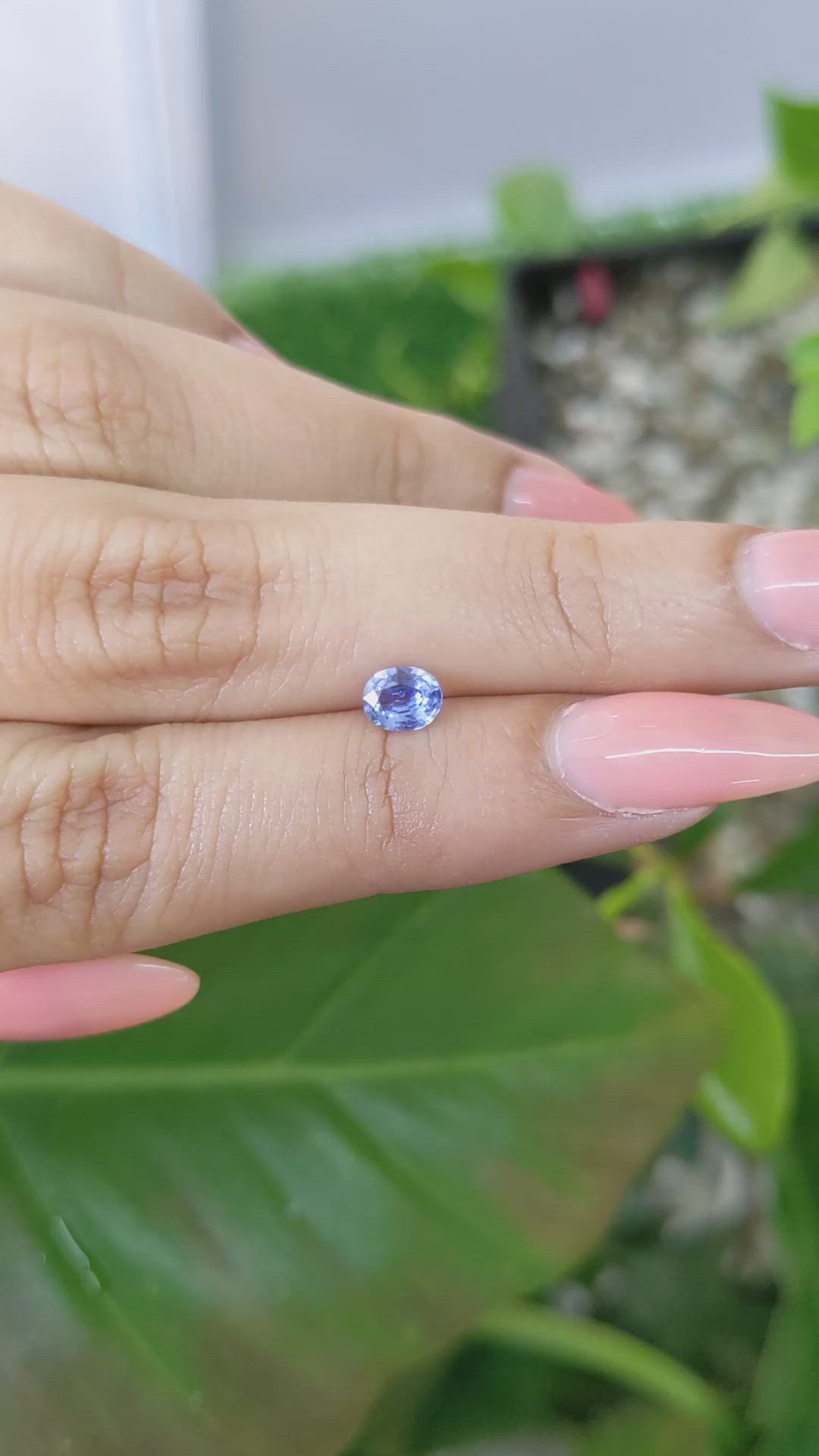 0.48 Ct. Blue Sapphire from Ceylon (Sri Lanka) Size Video