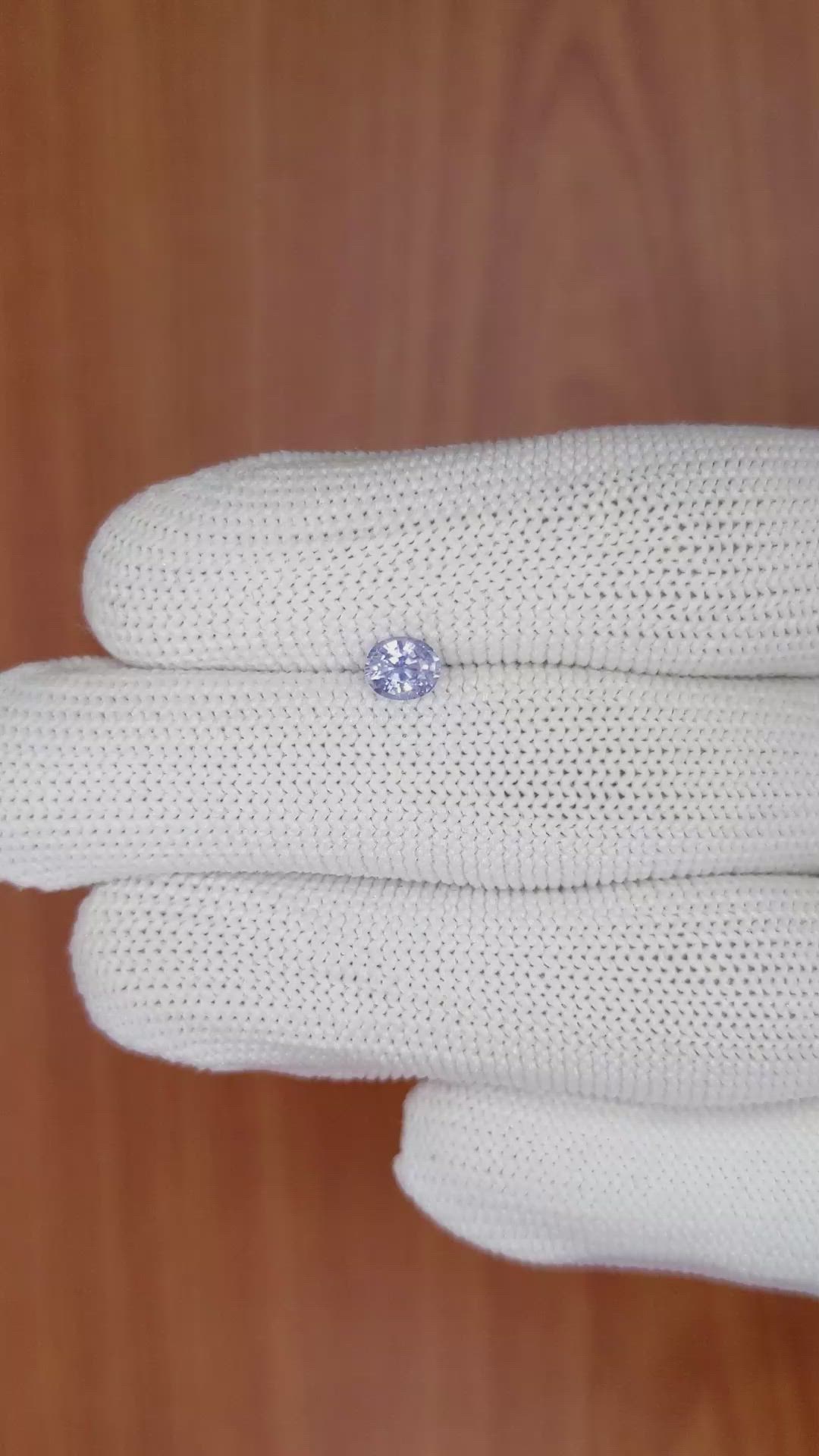 0.61 Ct. Blue Sapphire from Ceylon (Sri Lanka) Size Video