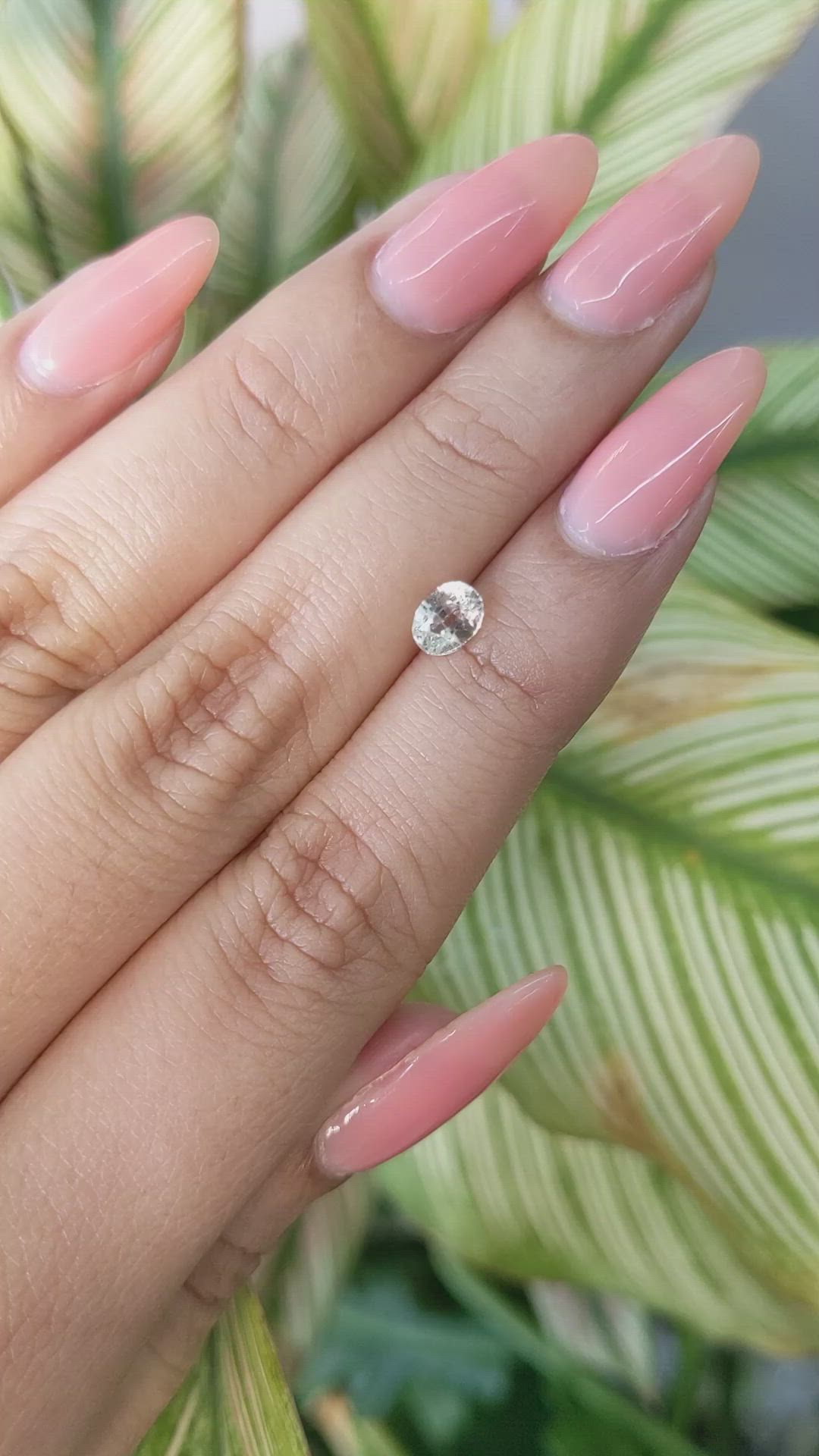 0.78 Ct. White Sapphire from Ceylon (Sri Lanka) Size Video