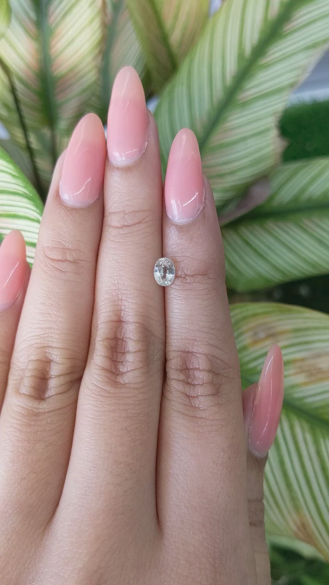 0.78 Ct. White Sapphire from Ceylon (Sri Lanka) Size Video