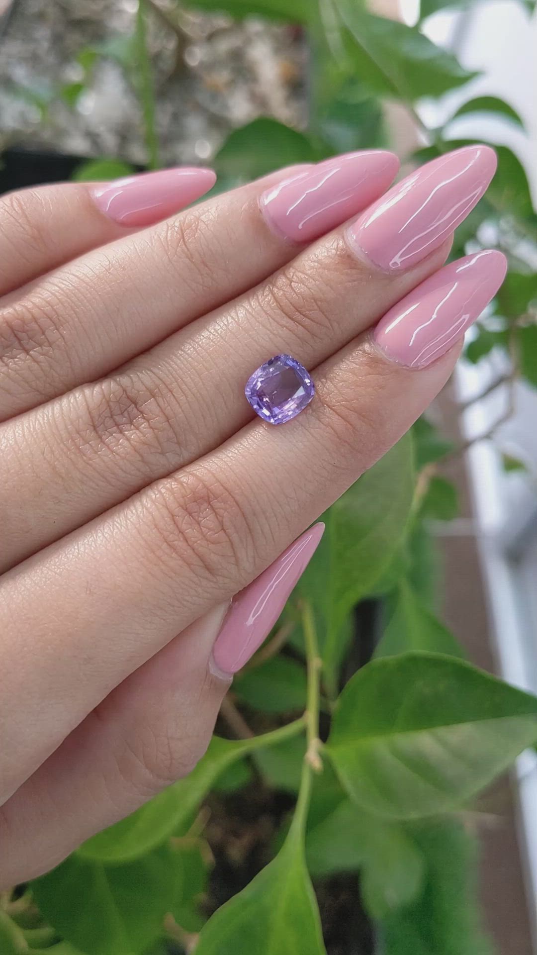 2.18 Ct. Purple Sapphire from Ceylon (Sri Lanka) Size Video