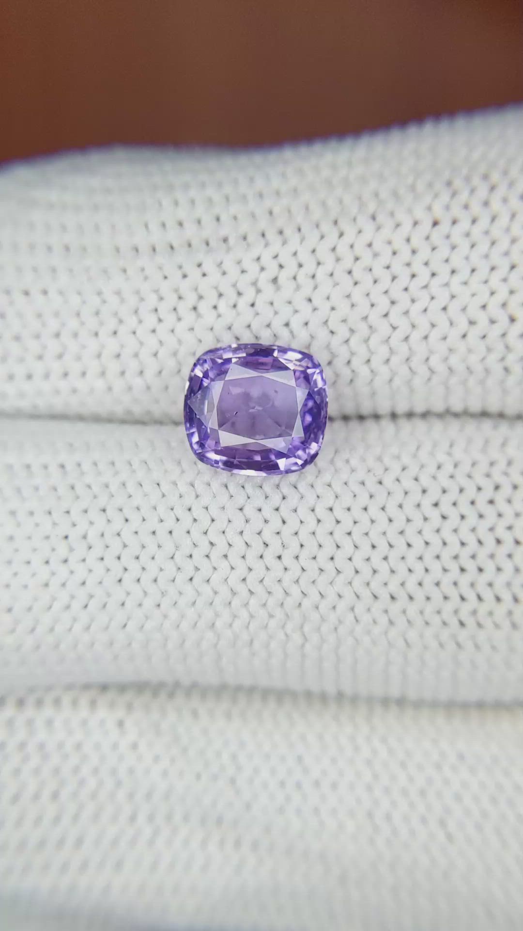 2.18 Ct. Purple Sapphire from Ceylon (Sri Lanka) Size Video