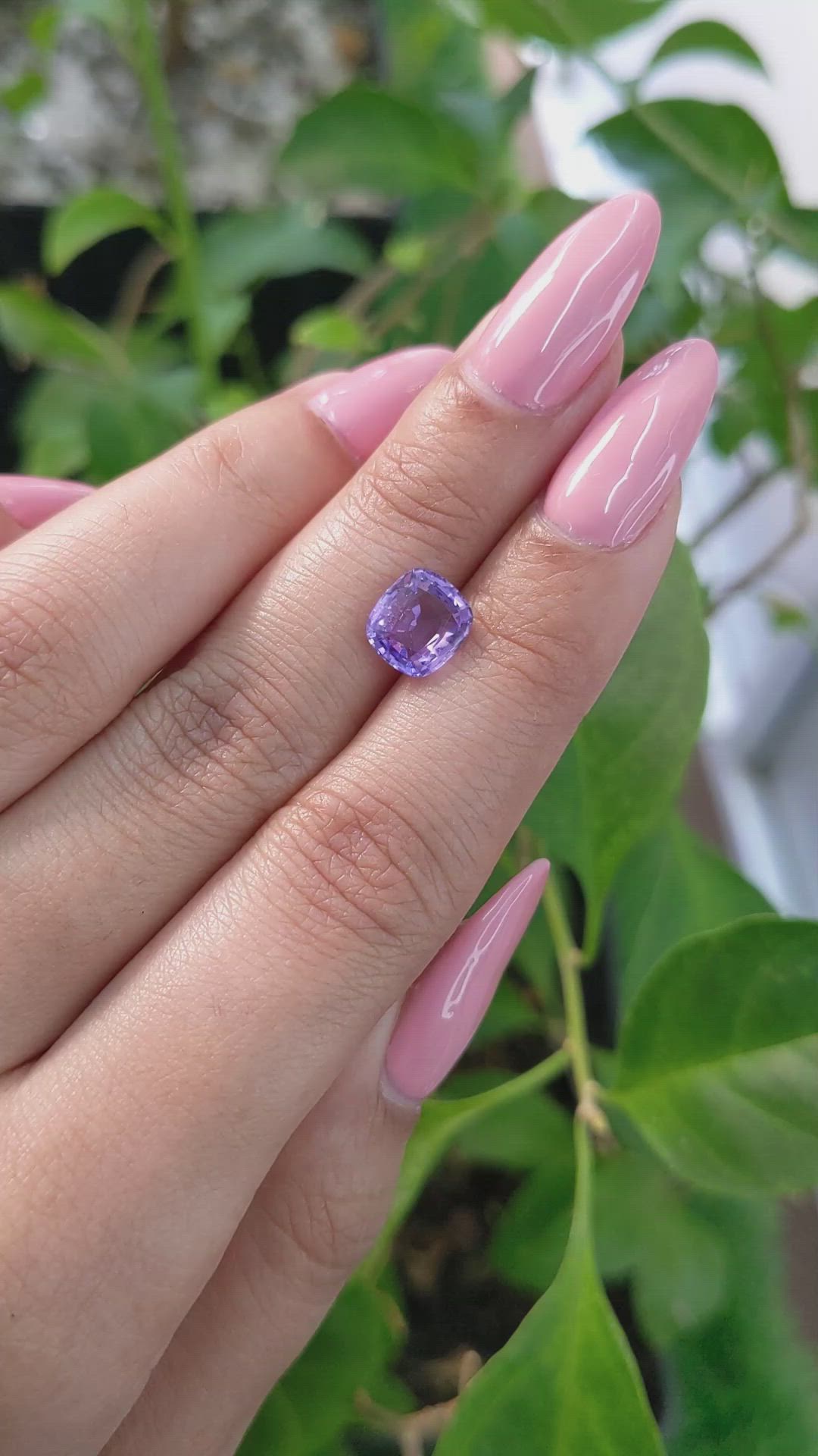 2.18 Ct. Purple Sapphire from Ceylon (Sri Lanka) Size Video