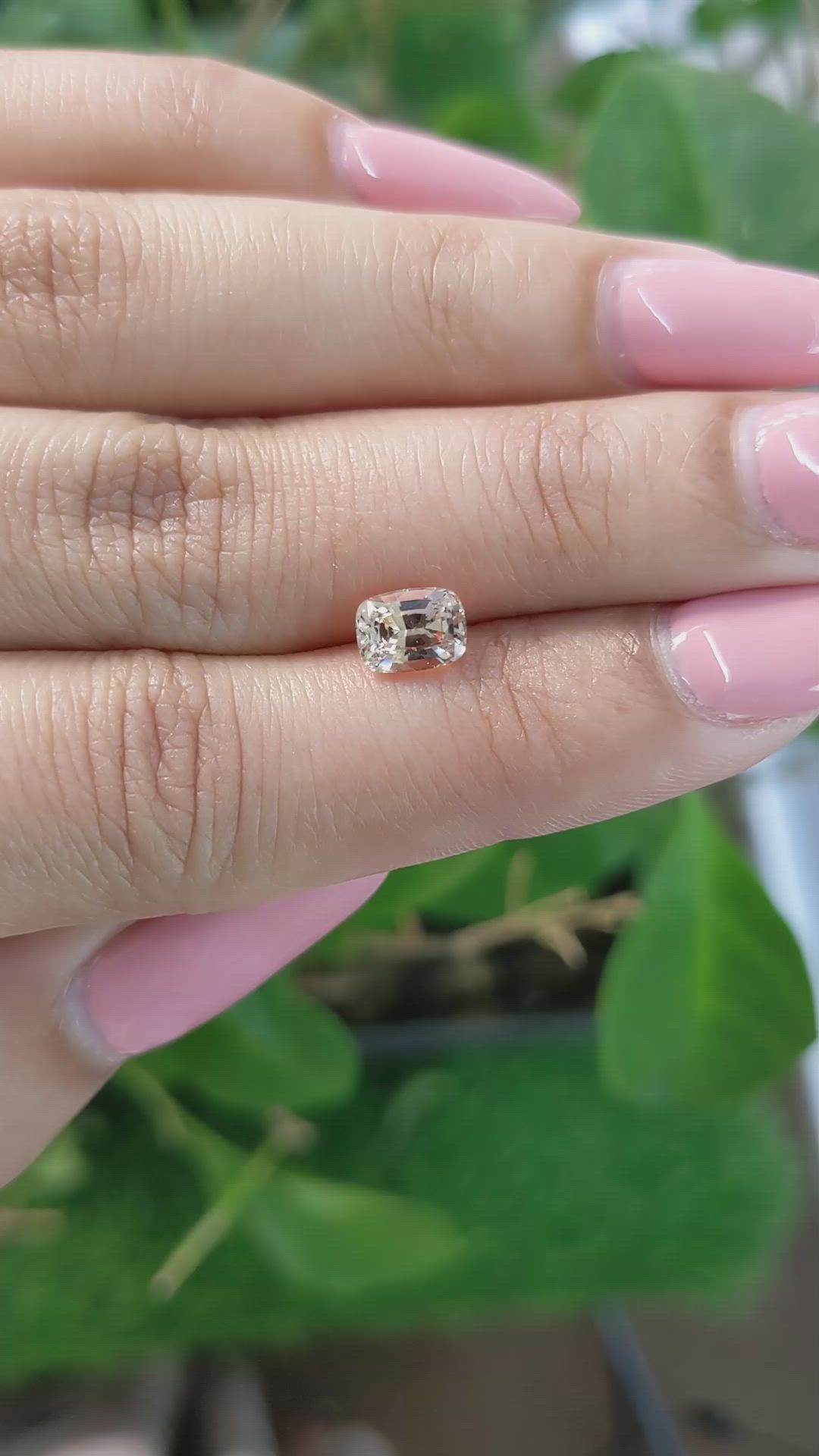 1.22 Ct. Peach Sapphire from Ceylon (Sri Lanka) Size Video