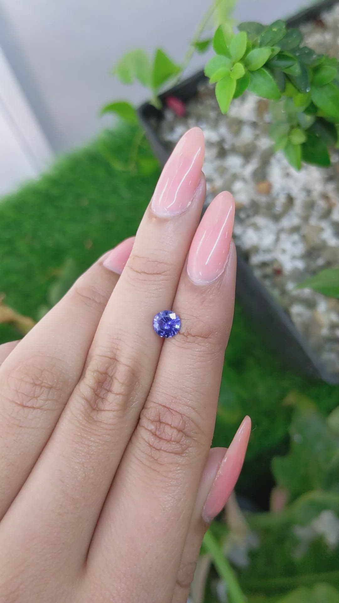 0.76 Ct. Blue Sapphire from Ceylon (Sri Lanka) Size Video