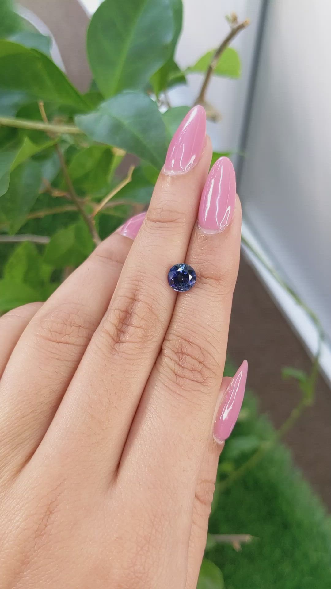 1.59 Ct. Blue Sapphire from Ceylon (Sri Lanka) Size Video